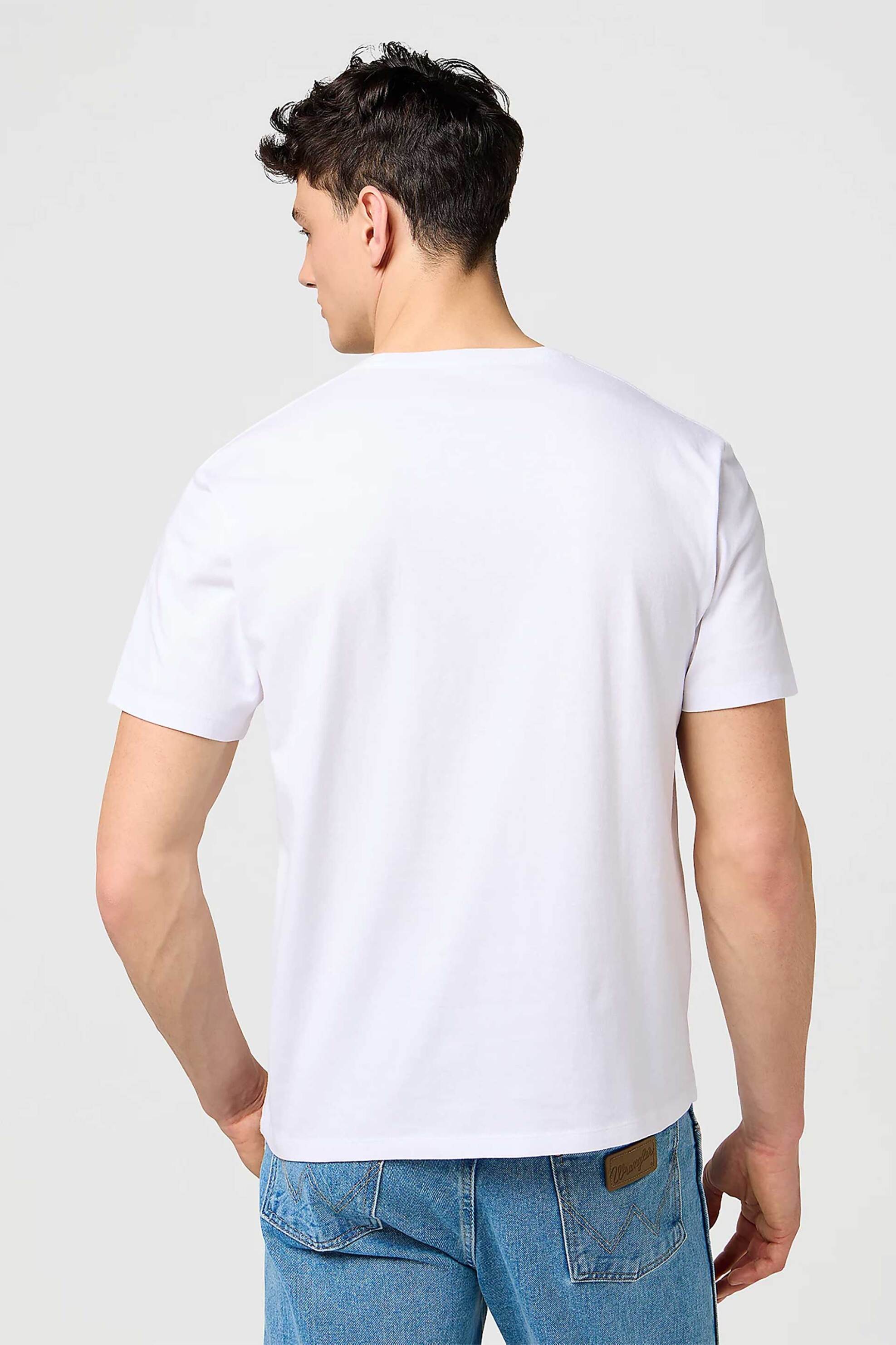 Wrangler® σετ ανδρικά T-shirts μονόχρωμα Regular Fit (3 τεμάχια) - 112371481 Λευκό φωτογραφία