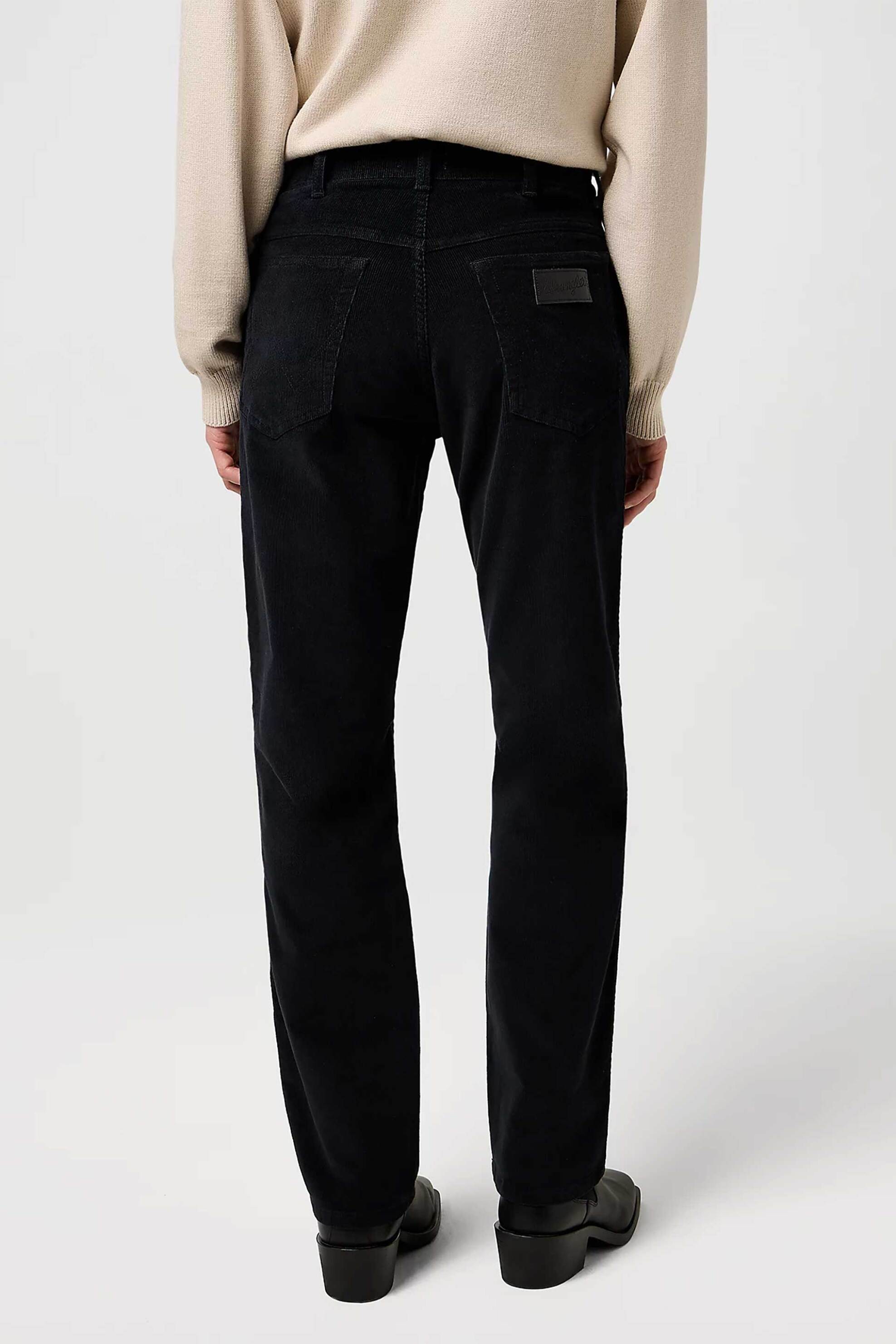 Wrangler® ανδρικό κοτλέ παντελόνι πεντάτσεπο Straight Fit "Texas" - 112370852 Μαύρο φωτογραφία