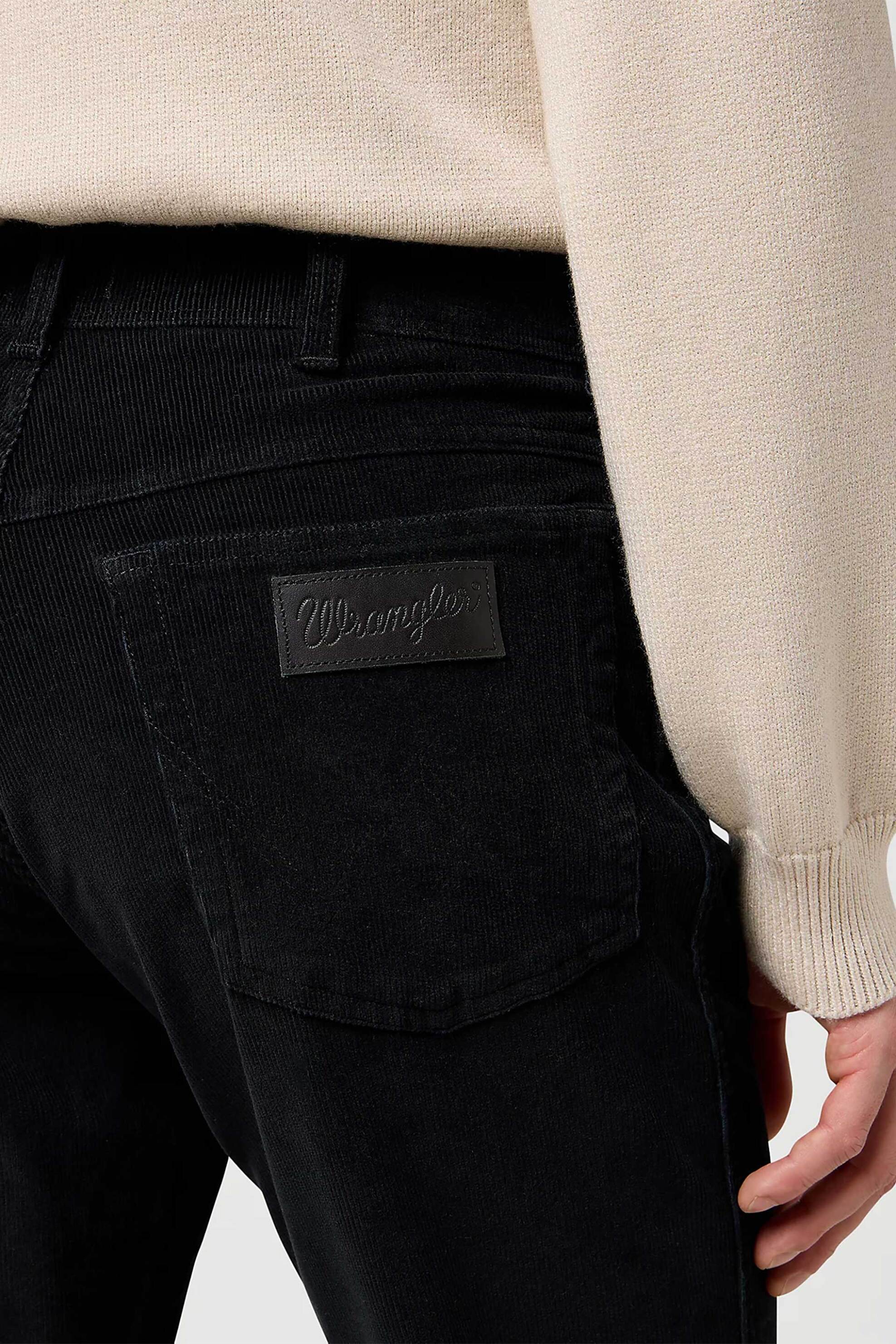 Wrangler® ανδρικό κοτλέ παντελόνι πεντάτσεπο Straight Fit "Texas" - 112370852 Μαύρο φωτογραφία