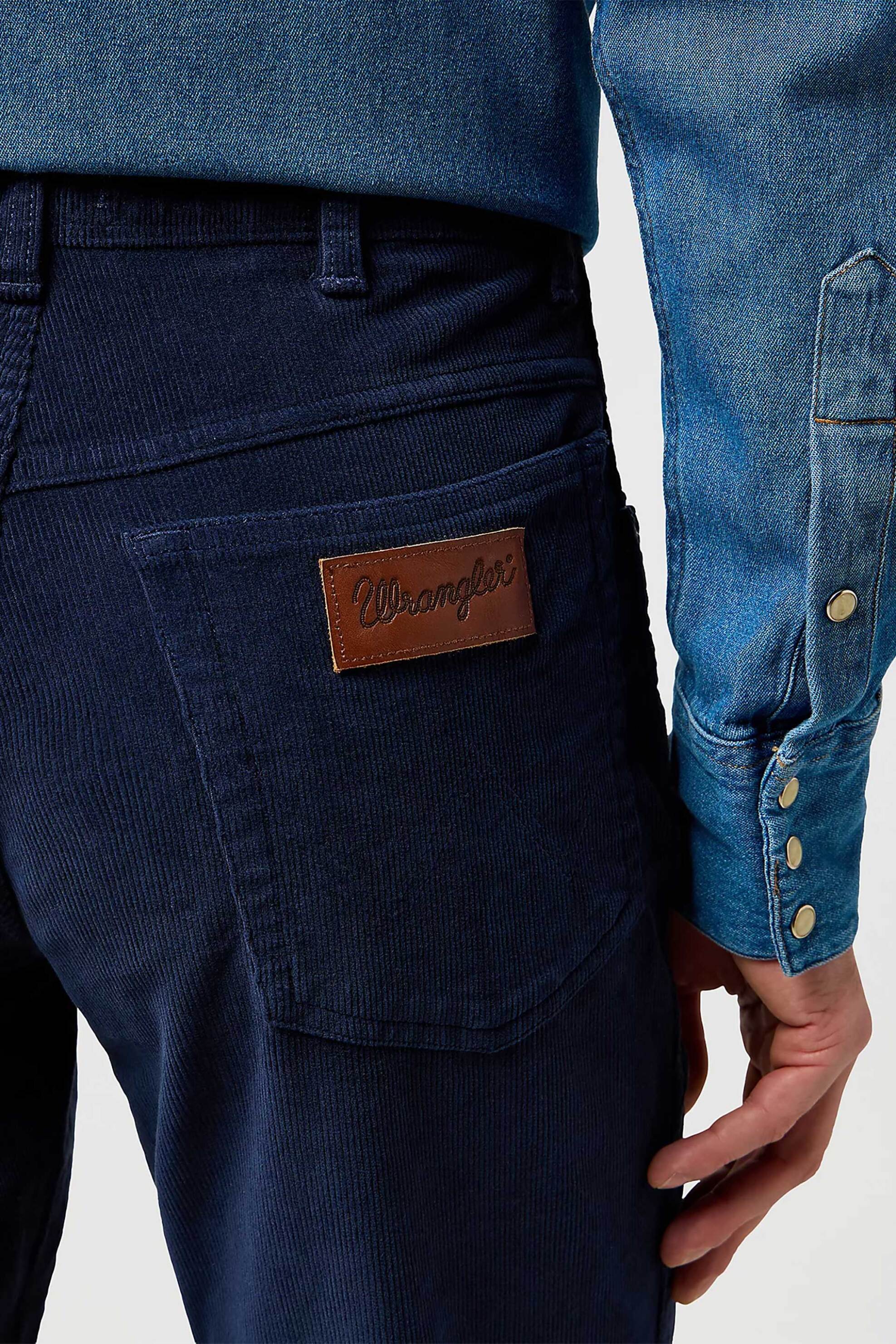 Wrangler® ανδρικό κοτλέ παντελόνι πεντάτσεπο Slim Fit "Texas" - 112370862 Μπλε Σκούρο φωτογραφία