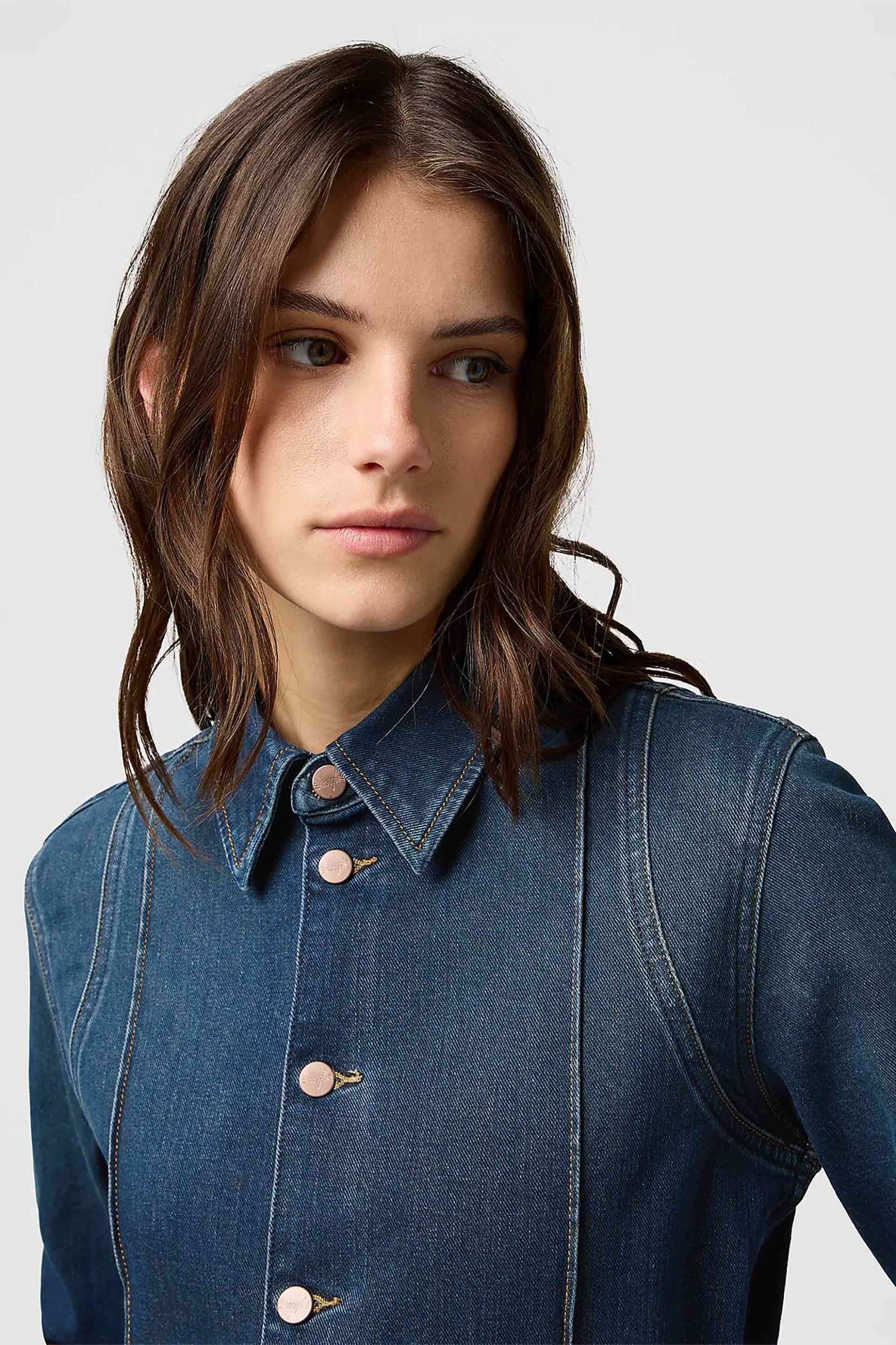 Wrangler® γυναικεία denim ολόσωμη φόρμα Regular Fit "Western" - 112371042 Denim Blue Σκούρο φωτογραφία