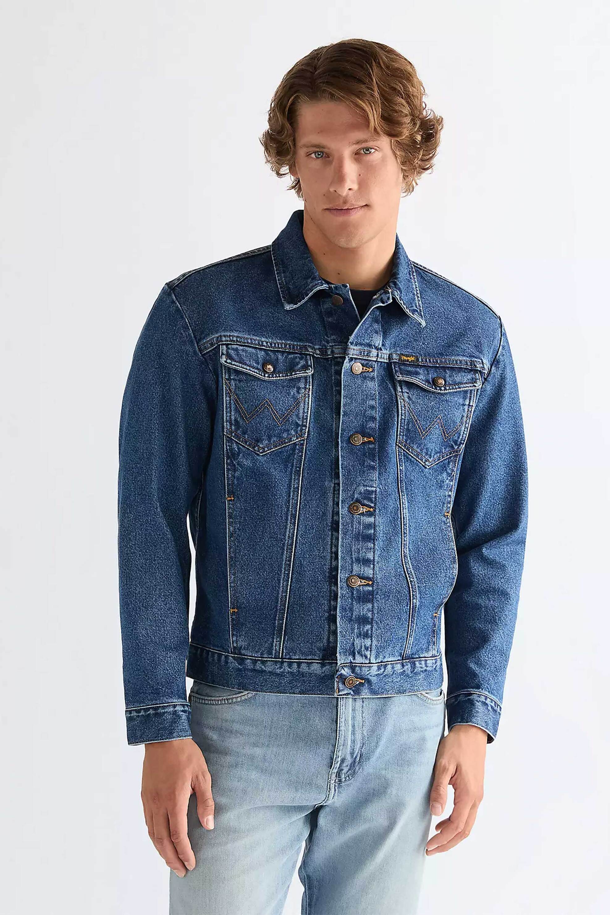 Wrangler® ανδρικό denim jacket Regular Fit "Cowboy" - 112378960 Denim Blue