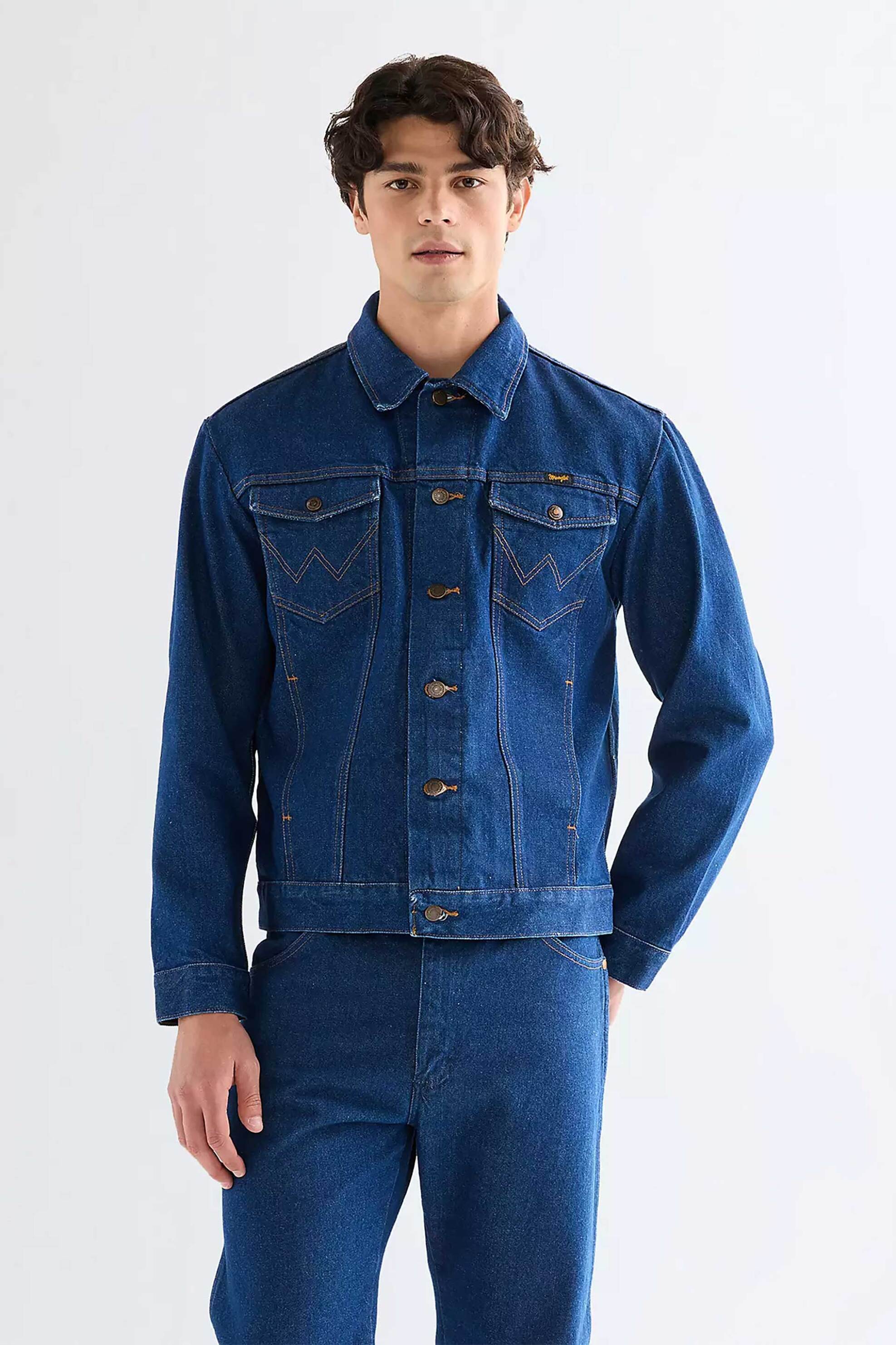 Wrangler® ανδρικό denim jacket Regular Fit "Cowboy" - 112379708 Denim Blue