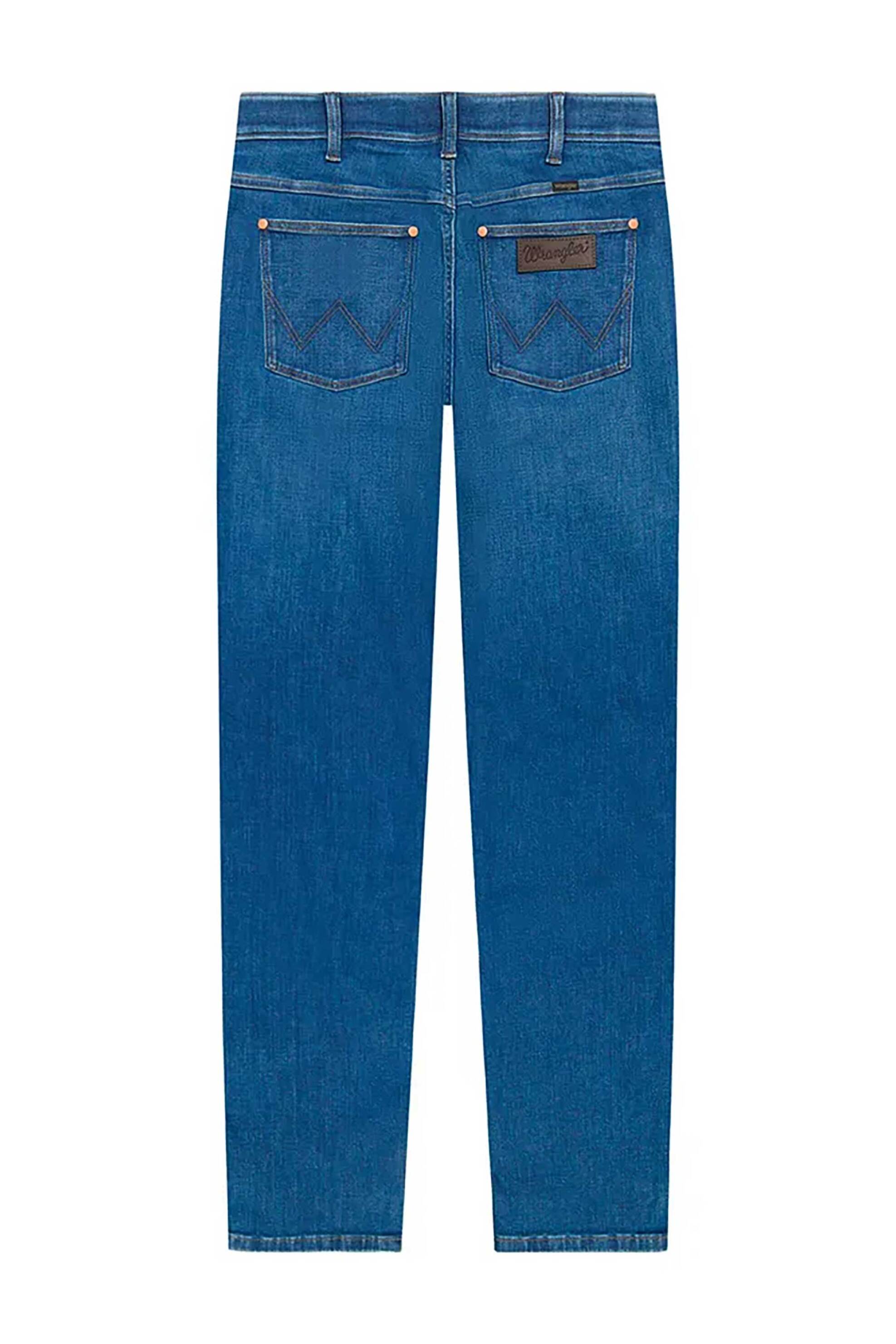 Wrangler Ανδρικό Τζιν Παντελόνι Πεντάτσεπο Straight Fit Greensboro - 112378875 Denim Blue