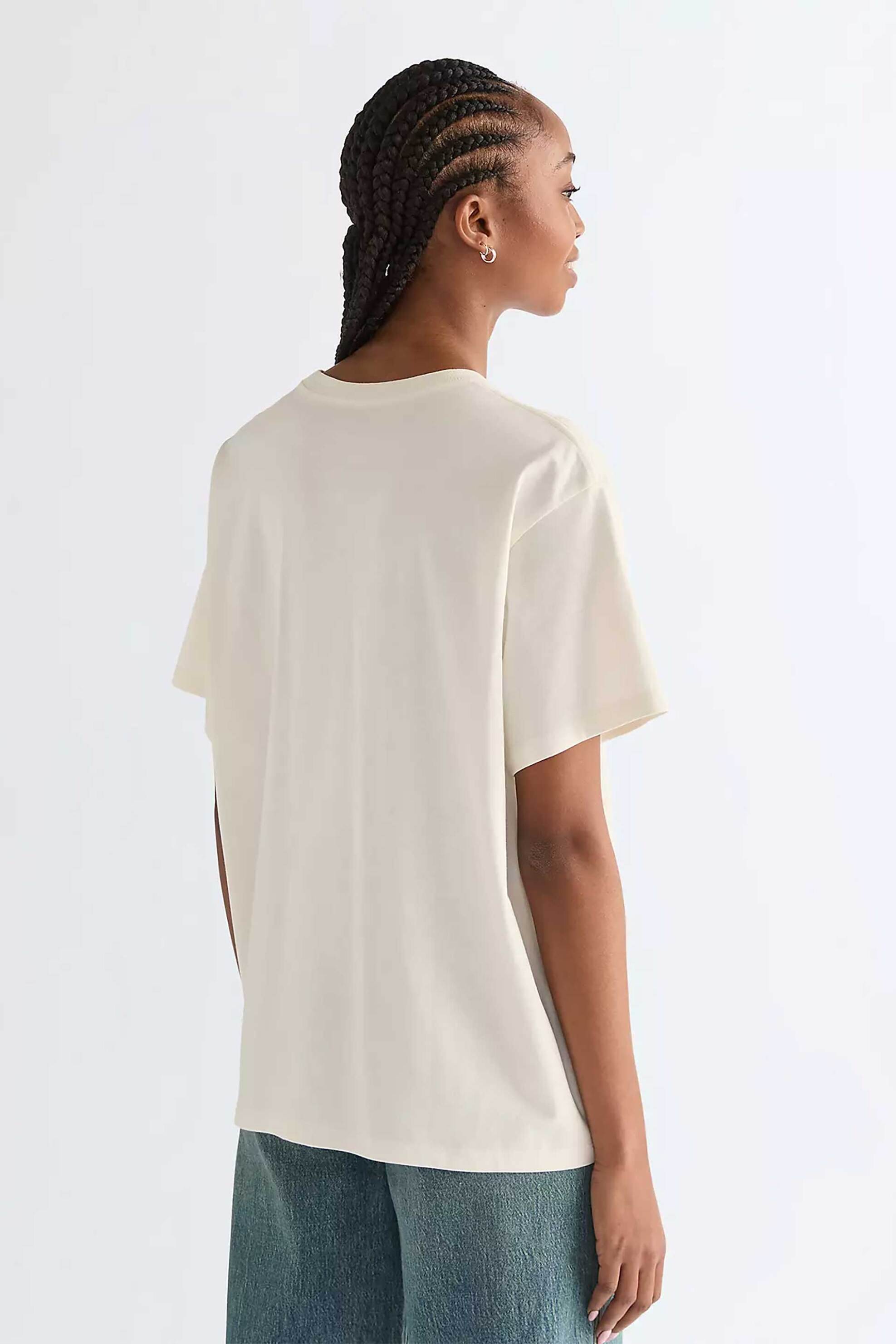 Wrangler Γυναικείο T-Shirt με Graphic Logo Print Relaxed Fit Girlfriend - 112378022 Λευκό