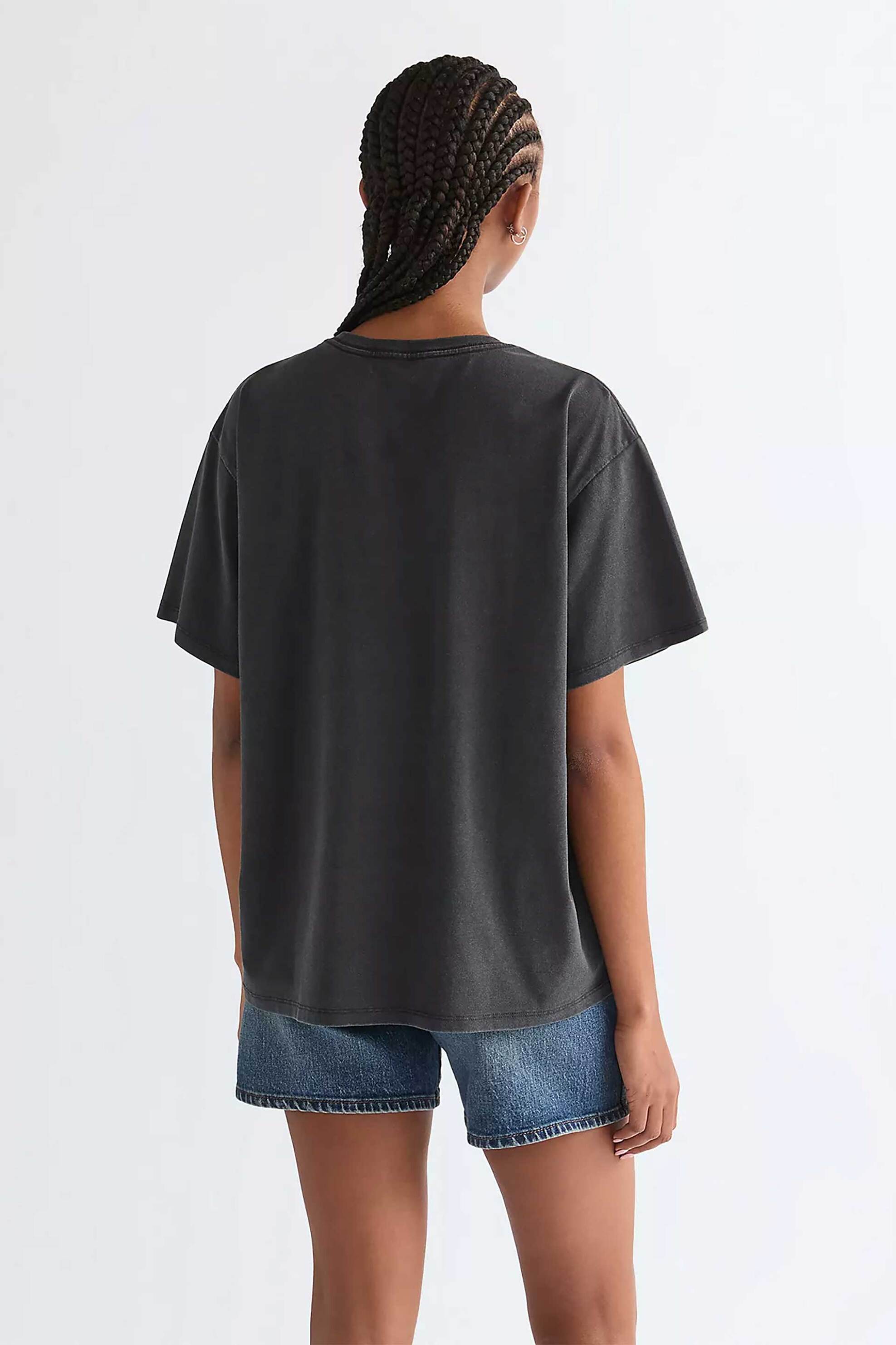 Wrangler Γυναικείο T-Shirt με Graphic Logo Print Relaxed Fit Girlfriend - 112378023 Ανθρακί