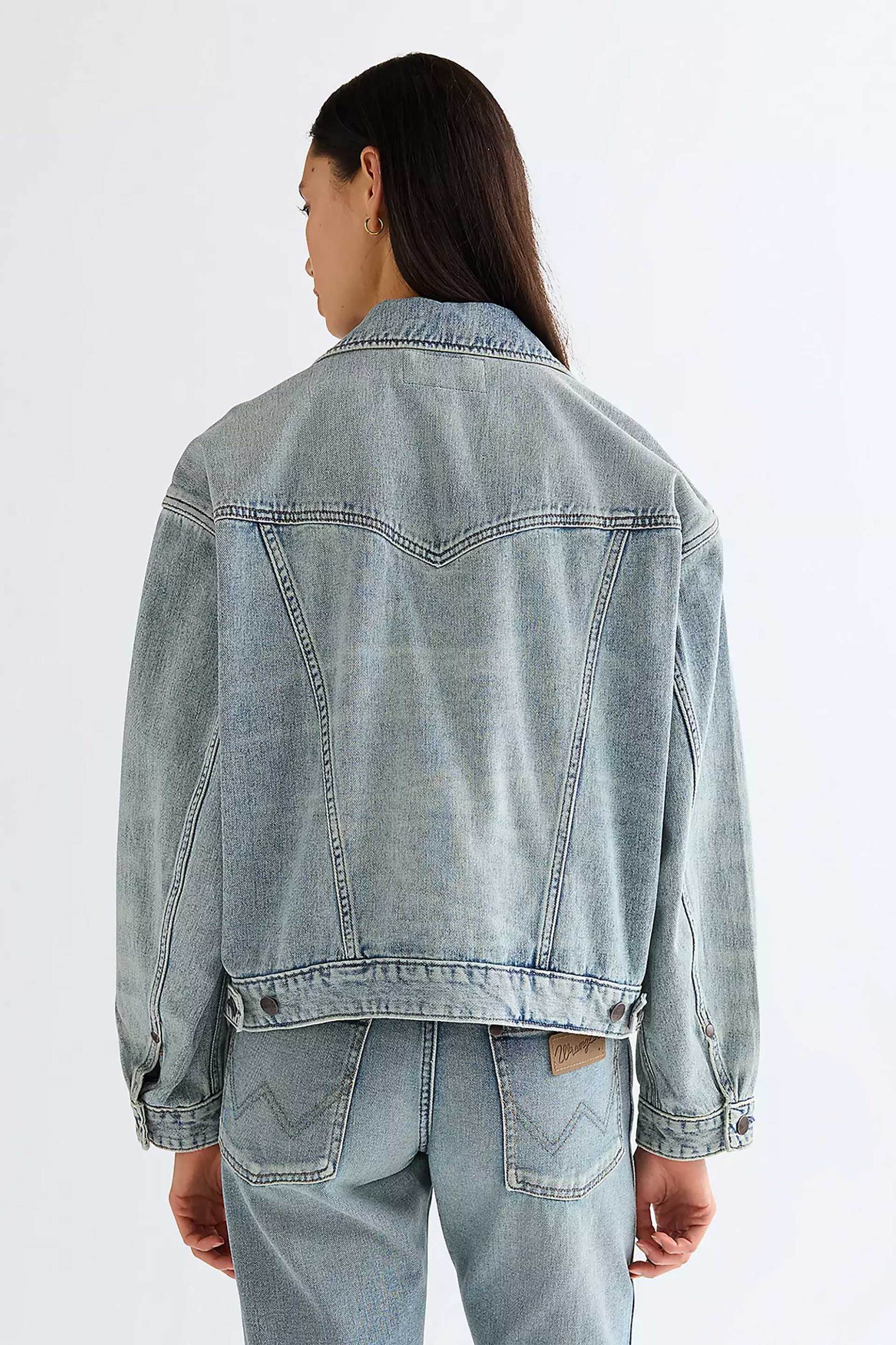 Wrangler® γυναικείο denim jacket Relaxed Fit "Cowgirl" - 112378131 Denim Blue Ανοιχτό φωτογραφία