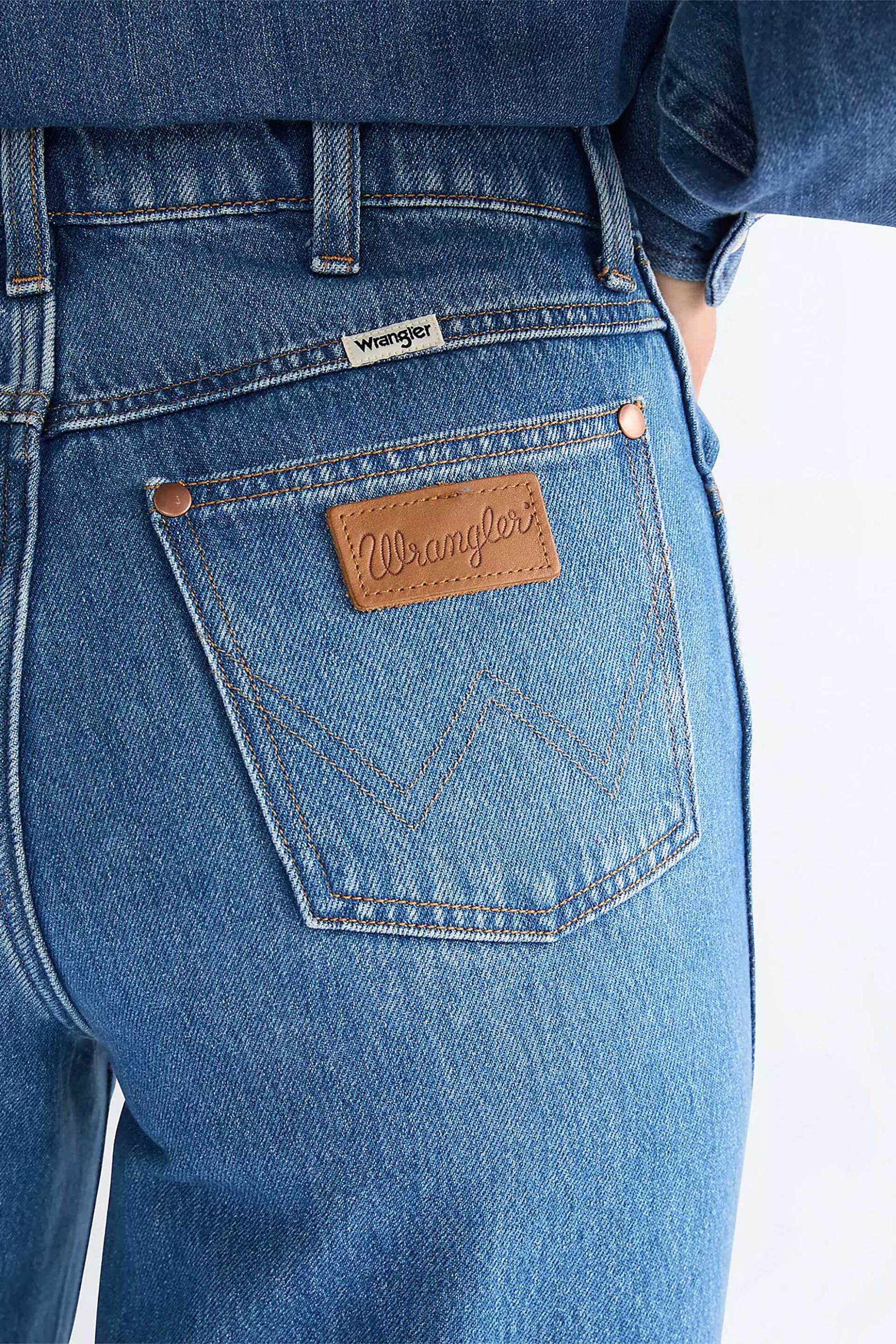 Wrangler Γυναικείο Τζιν Παντελόνι Πεντάτσεπο Loose Wide Fit Canyon - 112378703 Denim Blue