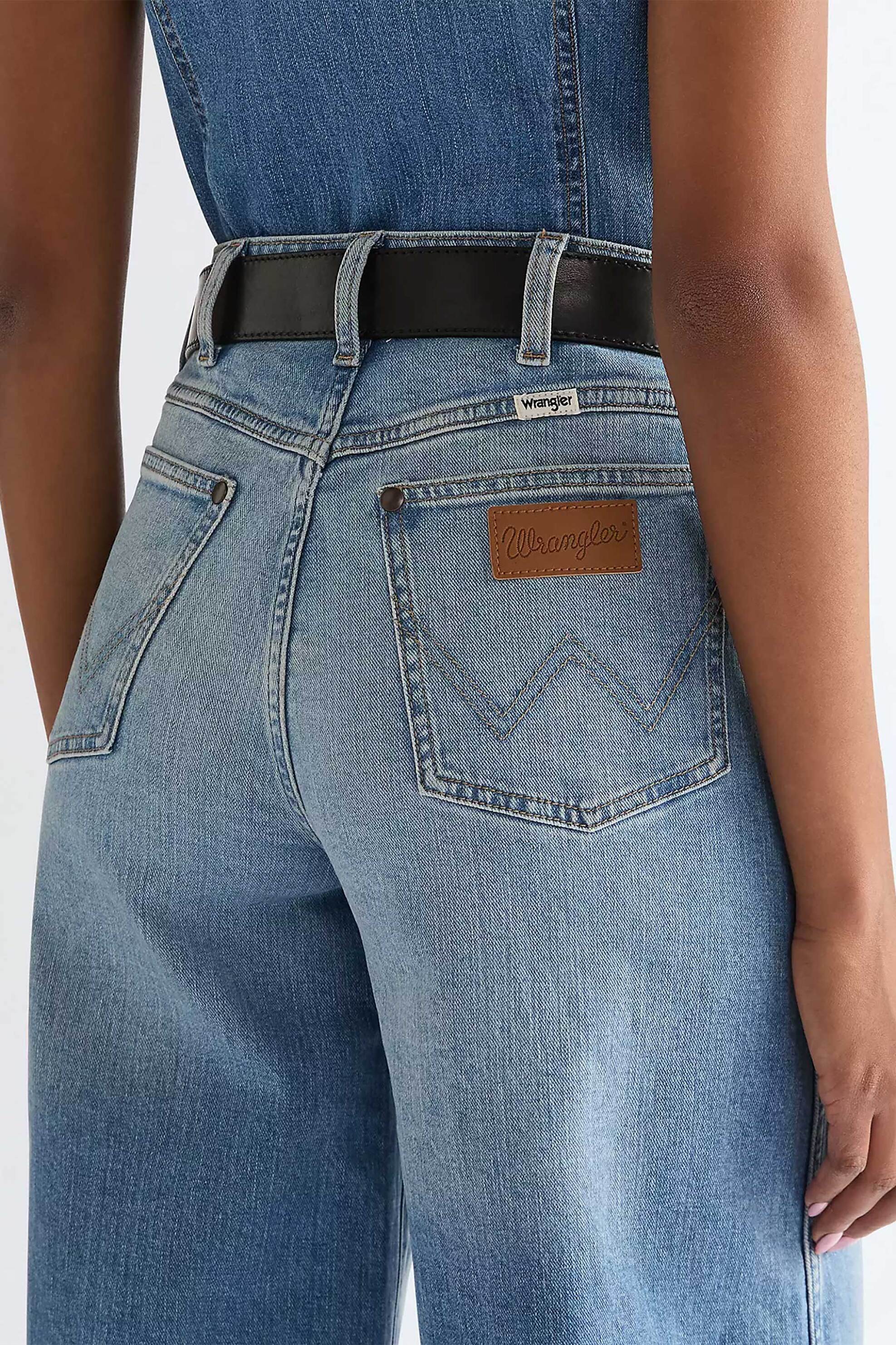 Wrangler Γυναικεία Δερμάτινη Ζώνη με Μεταλλική Αγκράφα Dana - 112378838 Μαύρο