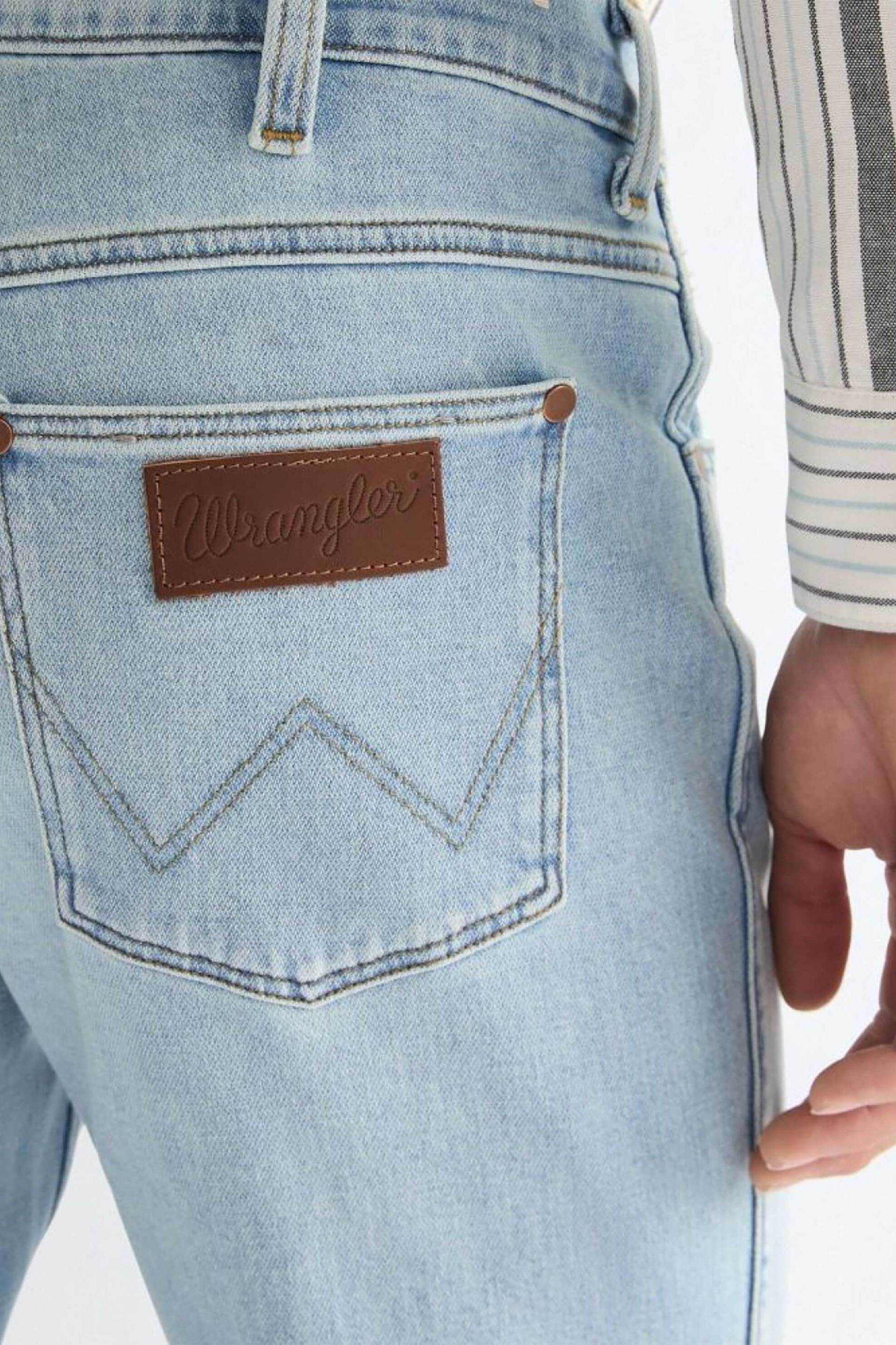 Wrangler Ανδρικό Τζιν Παντελόνι Πεντάτσεπο Straight Fit Greensboro - 112378688 Denim Blue Ανοιχτό