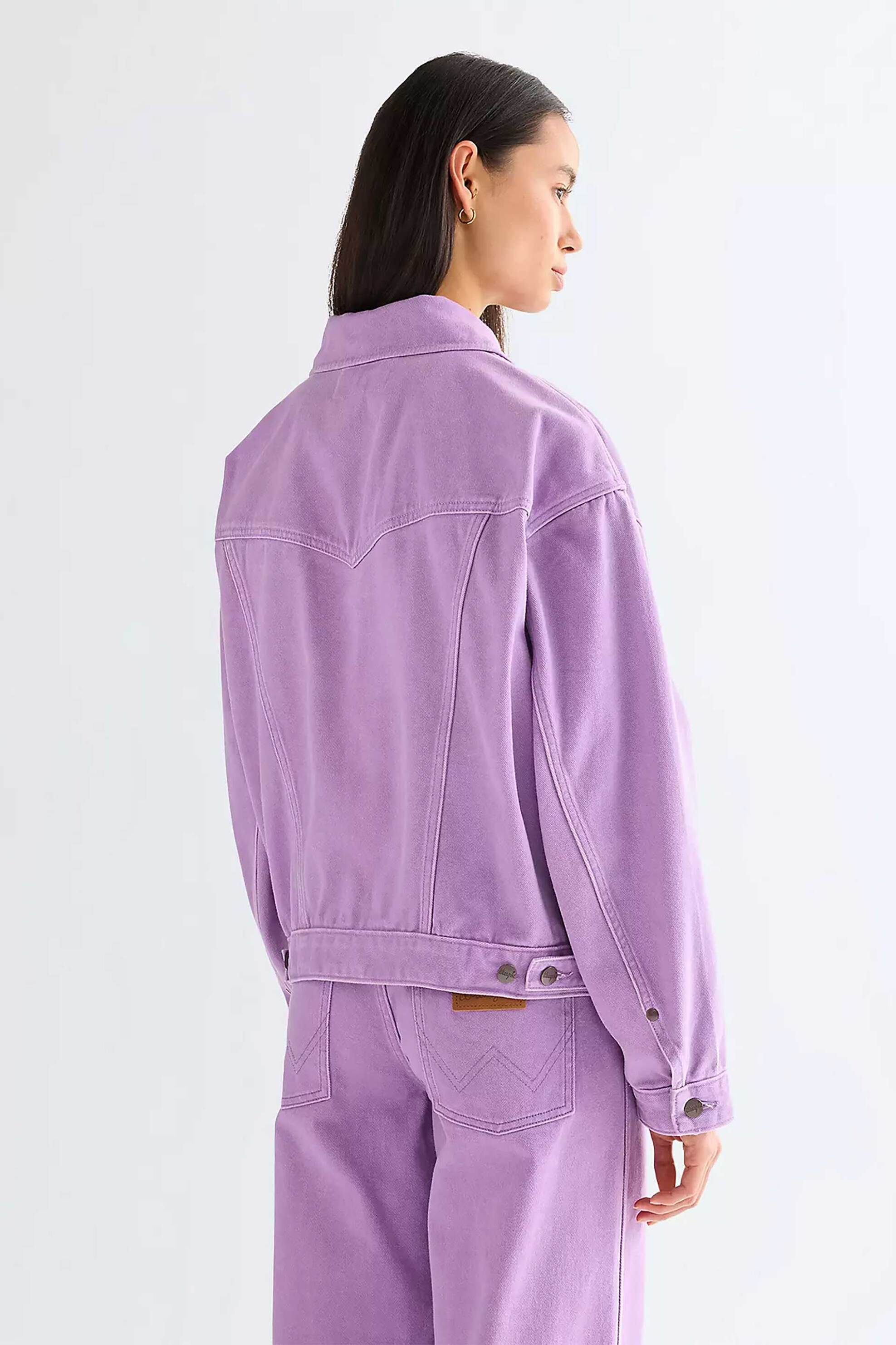 Wrangler Γυναικείο Denim Jacket Relaxed Fit Cowgirl - 112378132 Μοβ