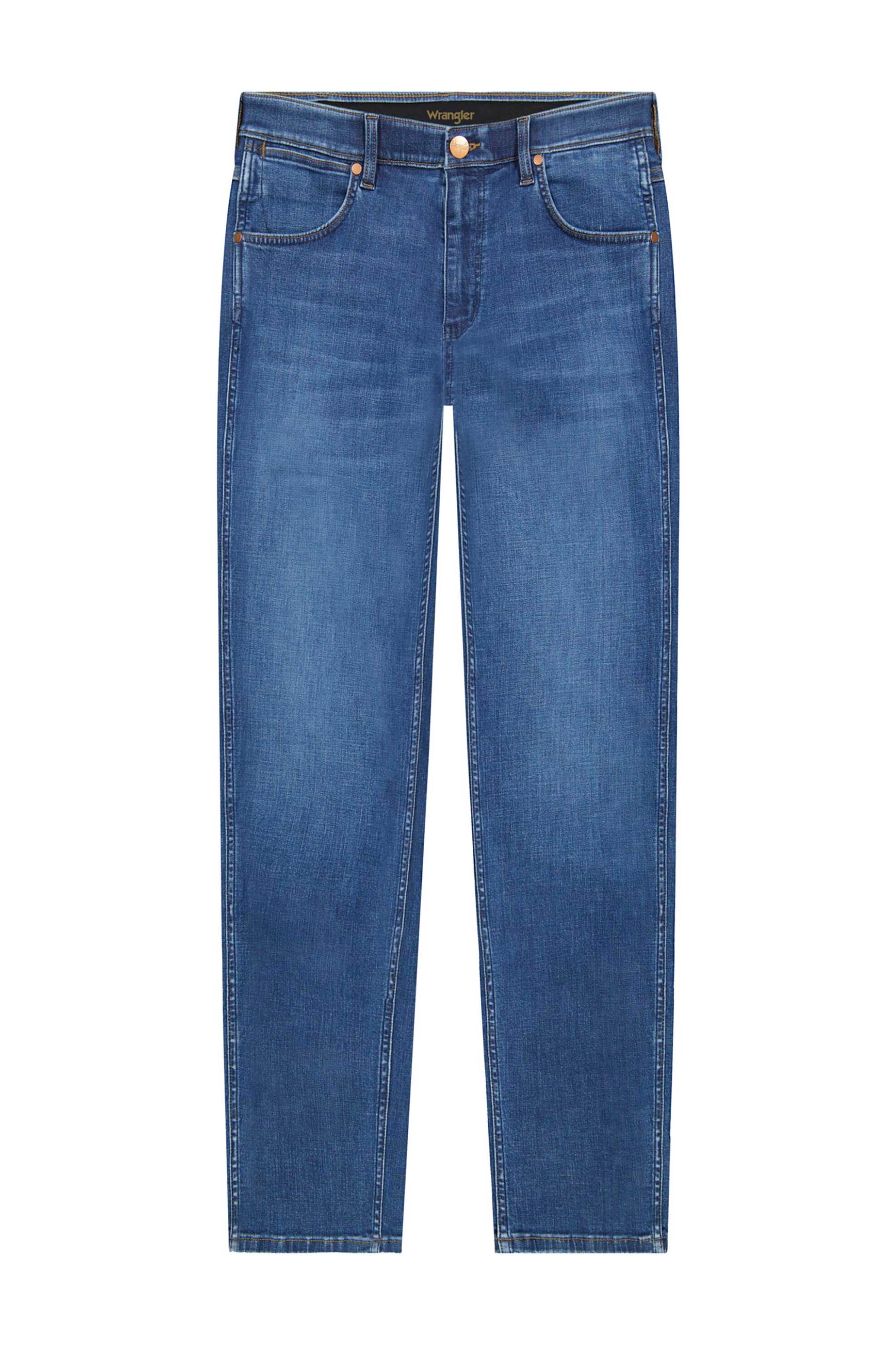 Wrangler® ανδρικό τζιν παντελόνι πεντάτσεπο Straight Fit "Greensboro" - 112378852 Denim Blue