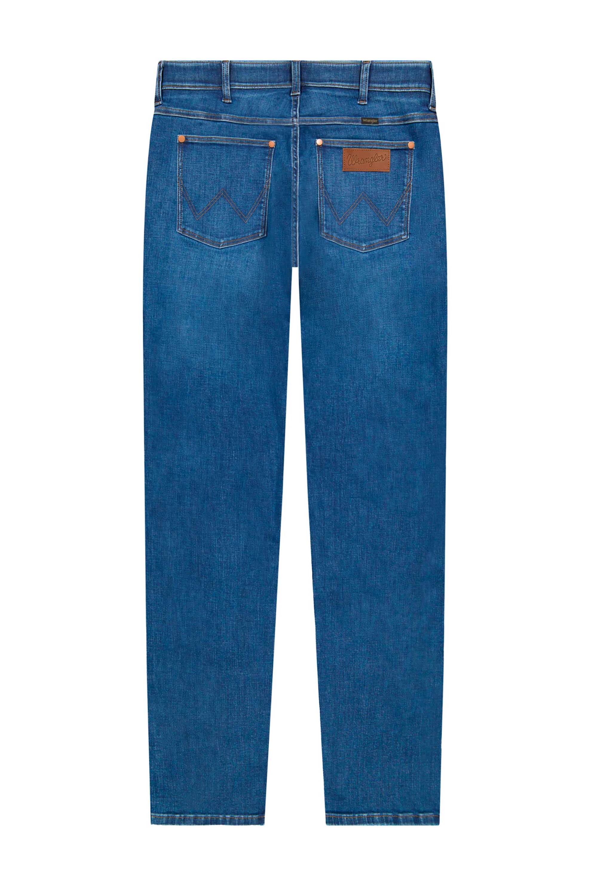 Wrangler Ανδρικό Τζιν Παντελόνι Πεντάτσεπο Straight Fit Greensboro - 112378852 Denim Blue