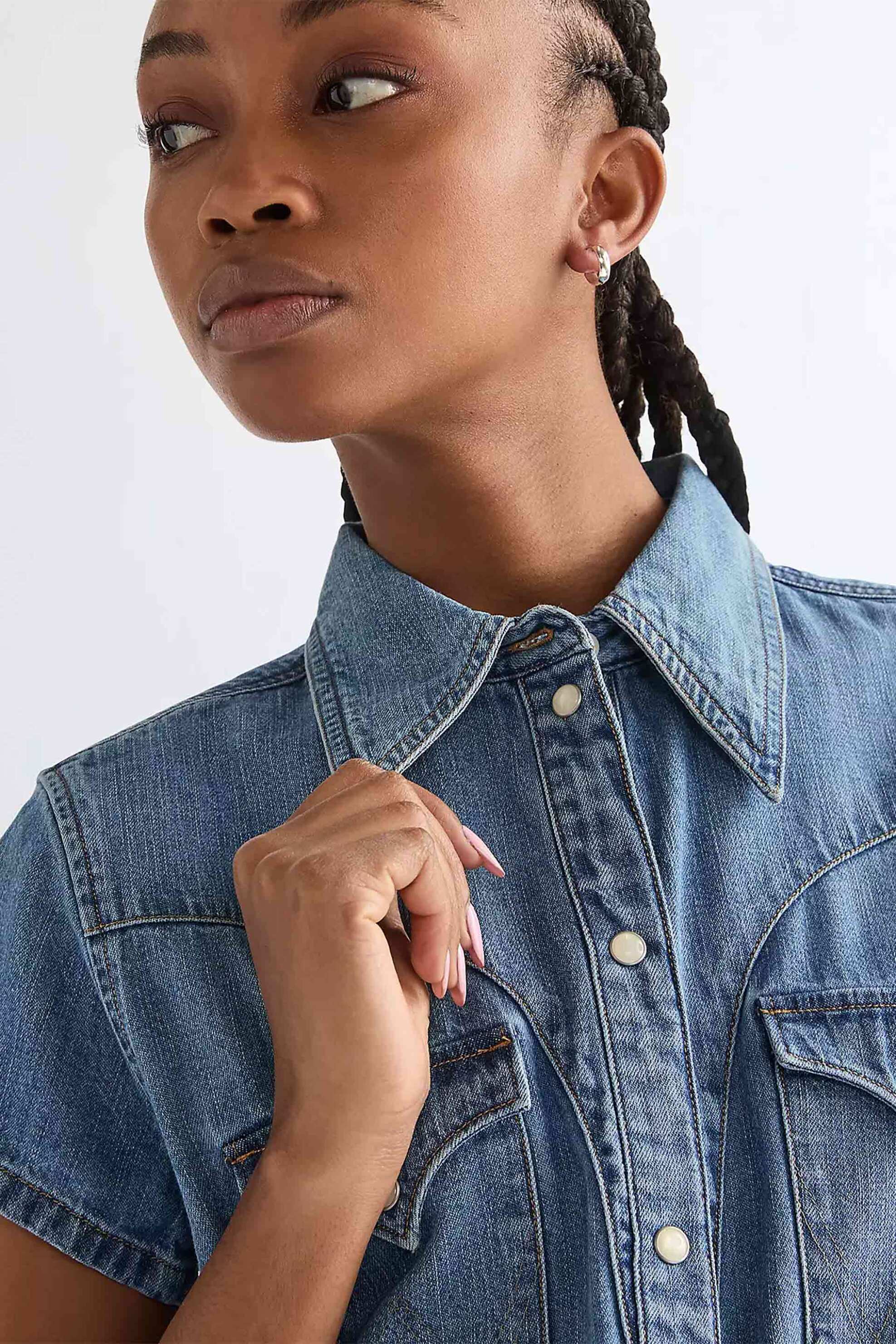 Wrangler® γυναικείο denim πουκάμισο Slim Fit 