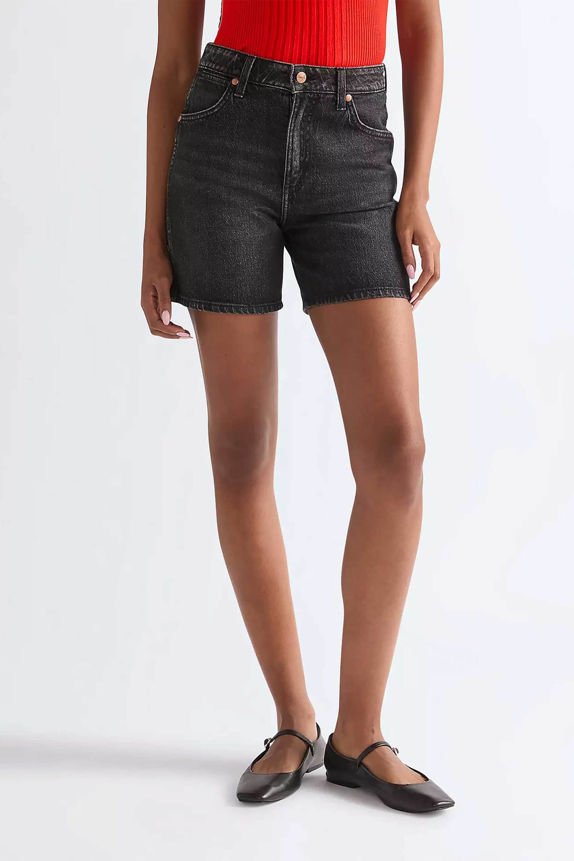 Wrangler® γυναικείο denim σορτς πεντάτσεπο Relaxed Fit 