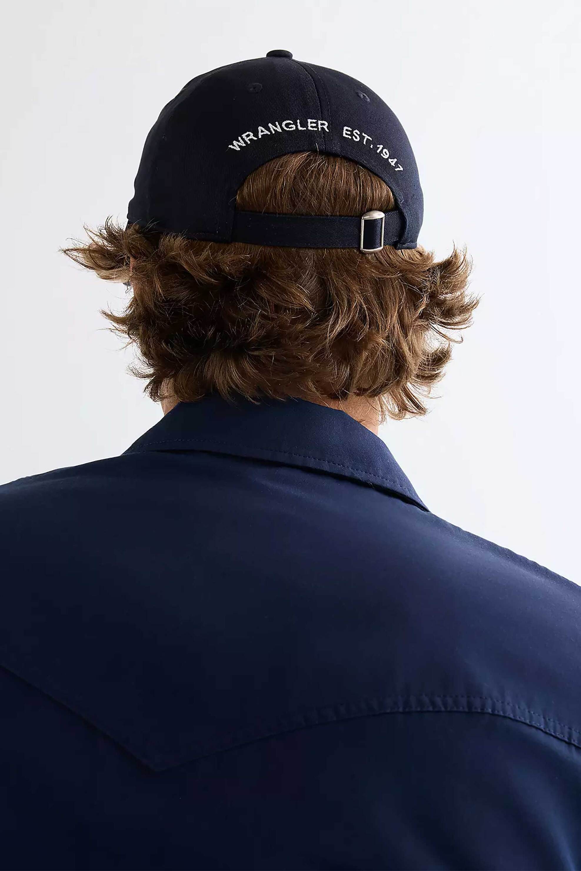 Wrangler Ανδρικό Καπέλο Jockey με Λογότυπο - 112378864 Μπλε Σκούρο