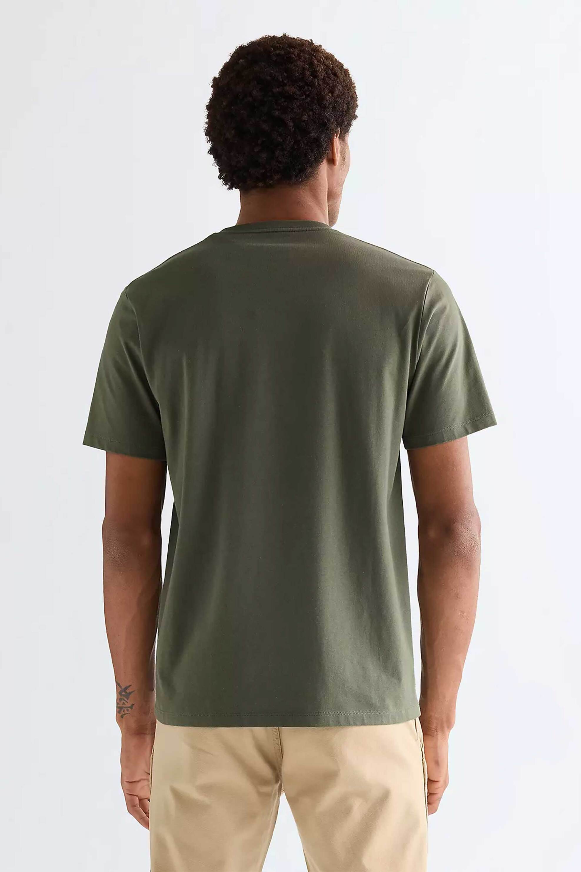 Wrangler Ανδρικό T-Shirt με Print Regular Fit Americana - 112377954 Χακί