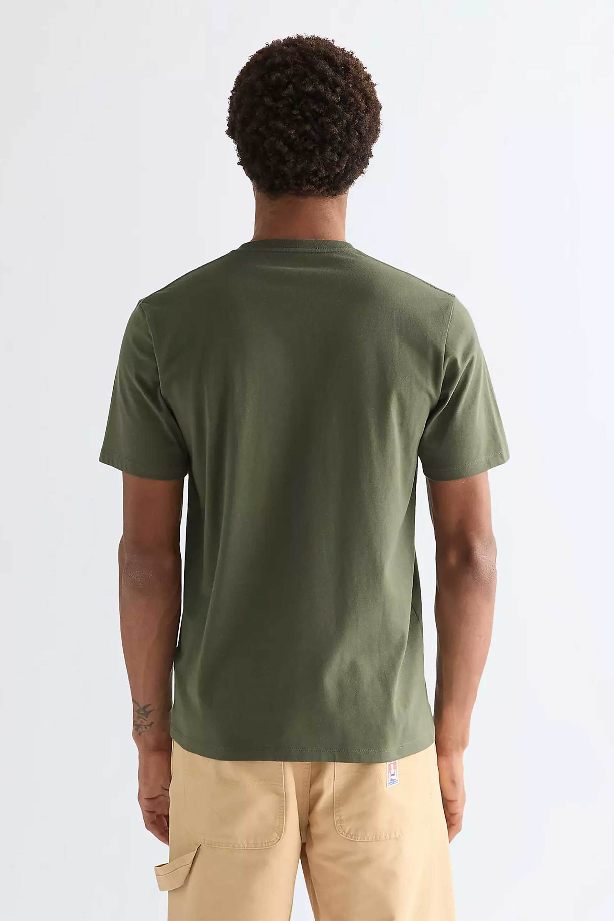 Wrangler Ανδρικό T-Shirt με Κέντημα Regular Fit - 112377989 Χακί