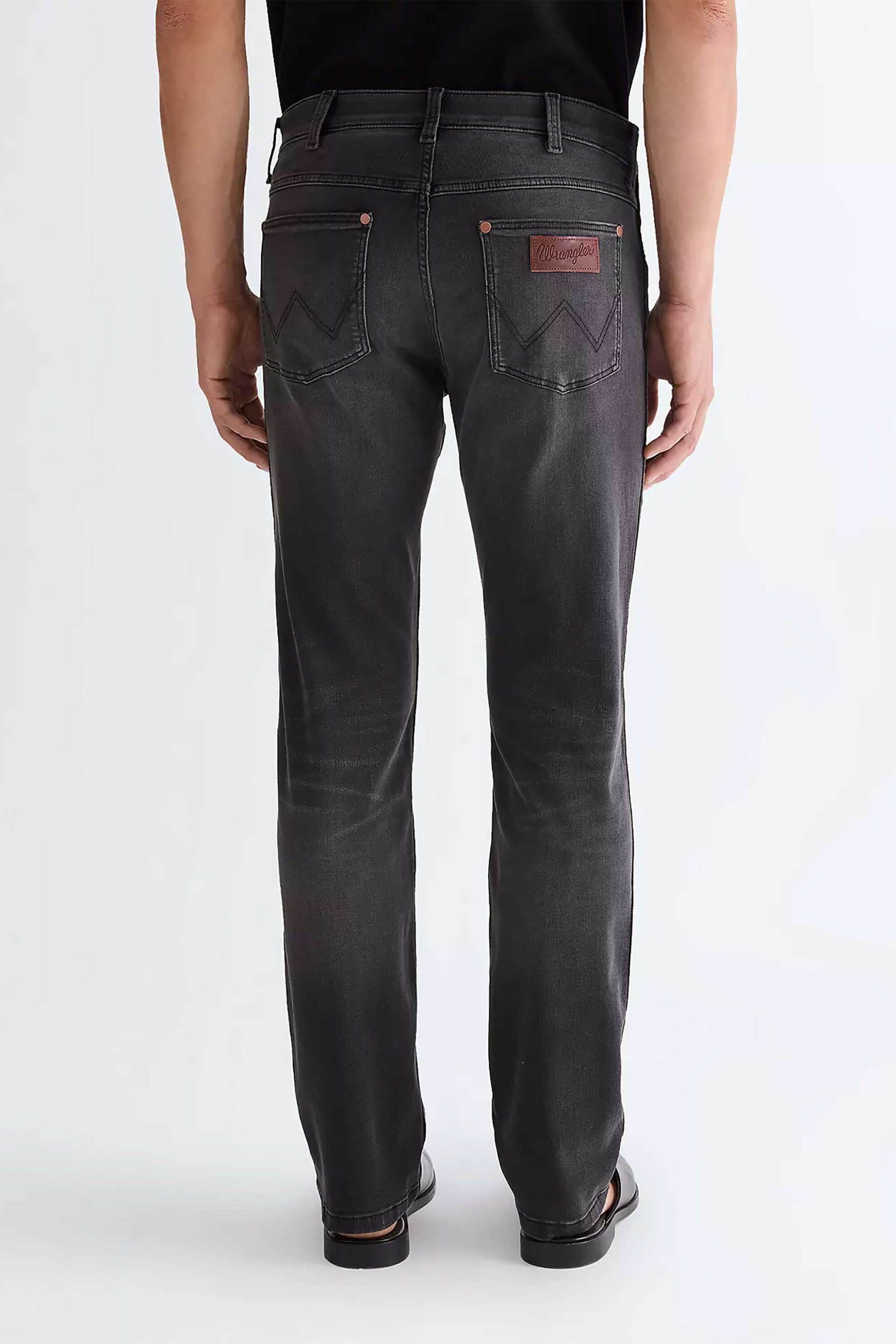 Wrangler Ανδρικό Τζιν Παντελόνι Πεντάτσεπο Straight Fit Greensboro - 112377796 Μαύρο