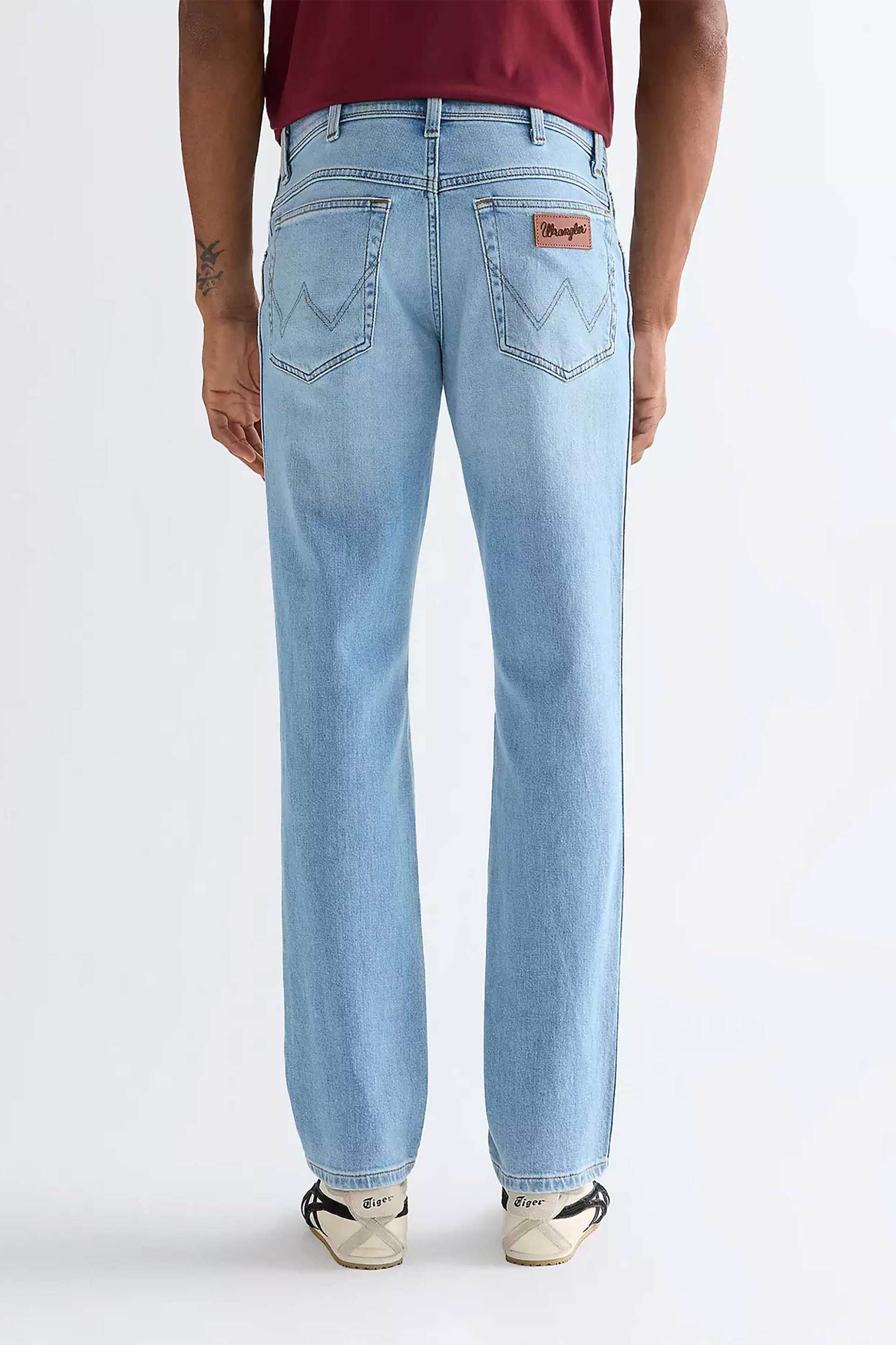 Wrangler Ανδρικό Τζιν Παντελόνι Πεντάτσεπο Slim Fit Texas - 112377809 Denim Blue Ανοιχτό
