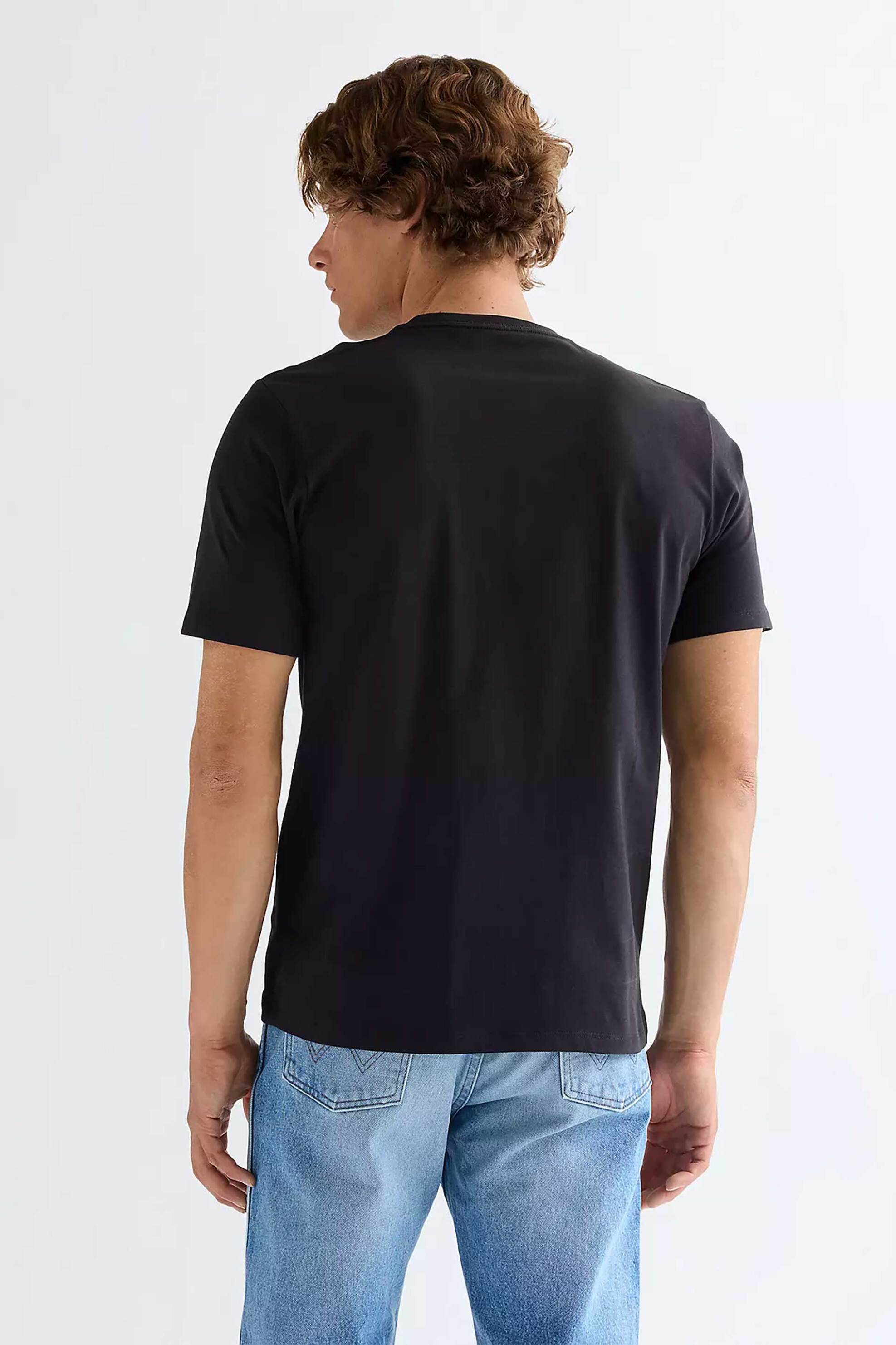 Wrangler Ανδρικό T-Shirt με Print Regular Fit Americana - 112377950 Μαύρο