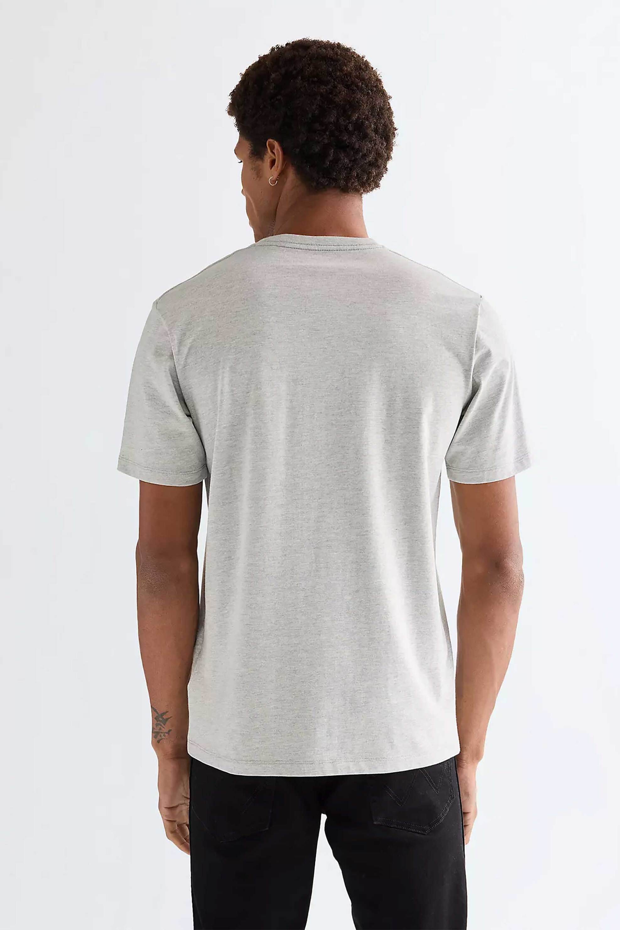 Wrangler Ανδρικό T-Shirt με Κέντημα Regular Fit - 112377988 Γκρι