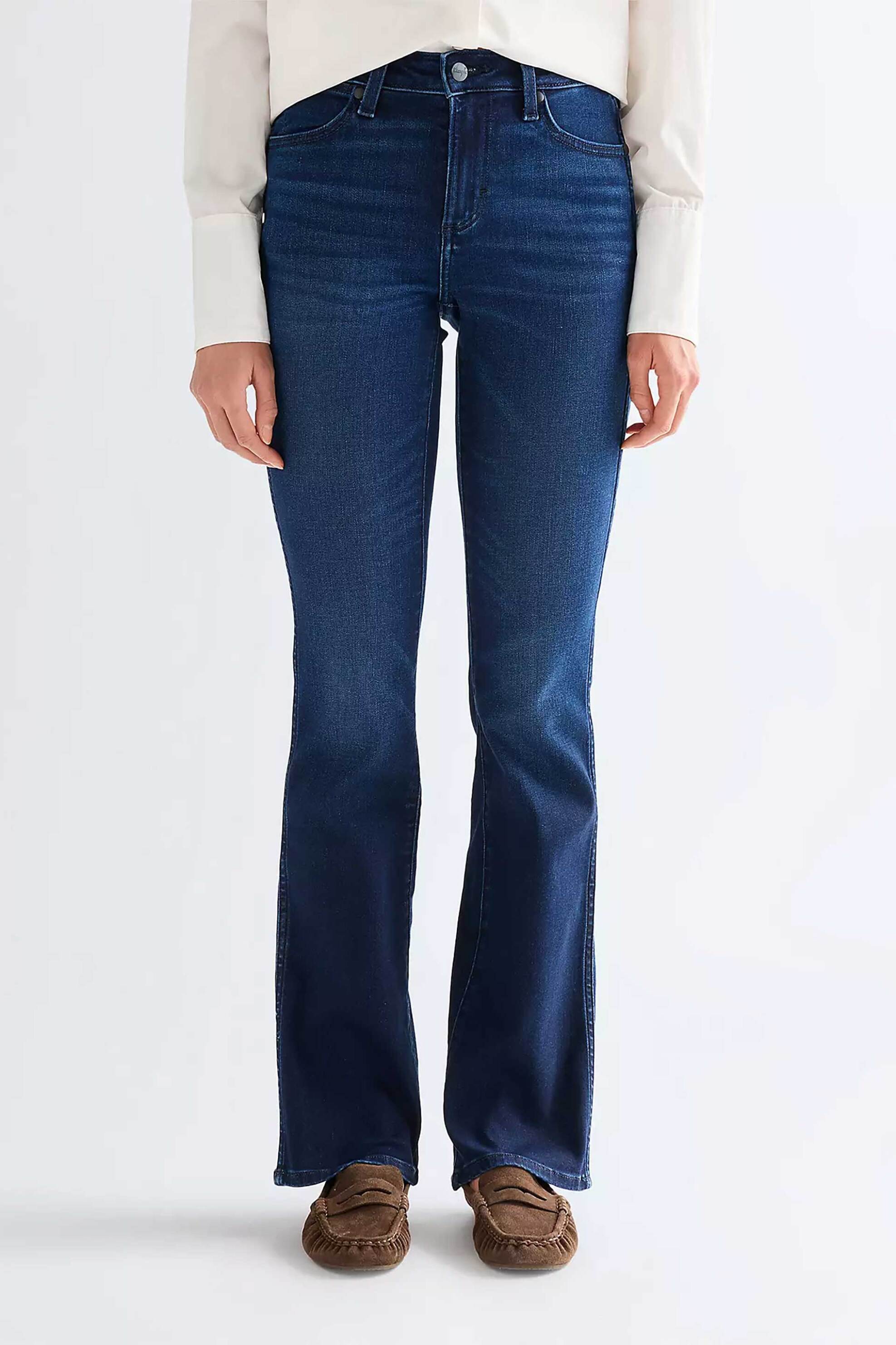 Wrangler® γυναικείο τζιν παντελόνι πεντάτσεπο Bootcut Fit - 112378532 Denim Blue Σκούρο