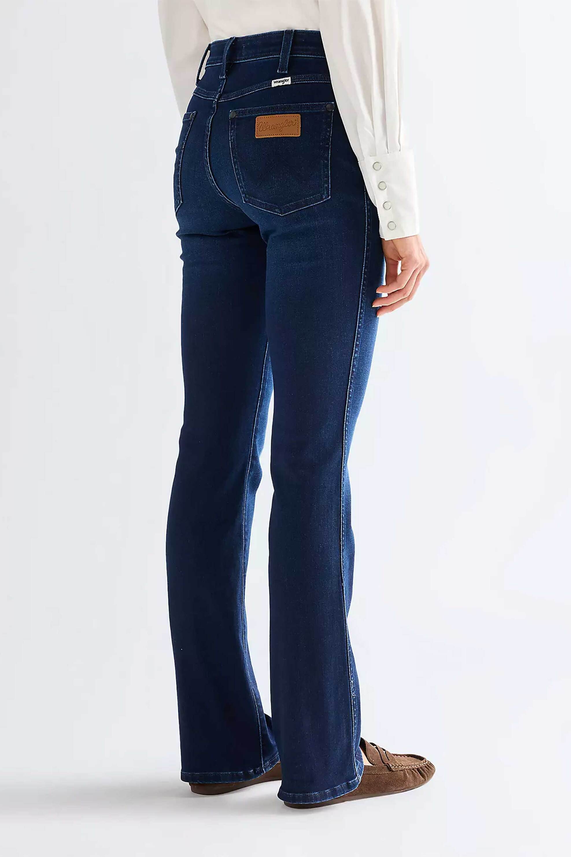 Wrangler Γυναικείο Τζιν Παντελόνι Πεντάτσεπο Bootcut Fit - 112378532 Denim Blue Σκούρο