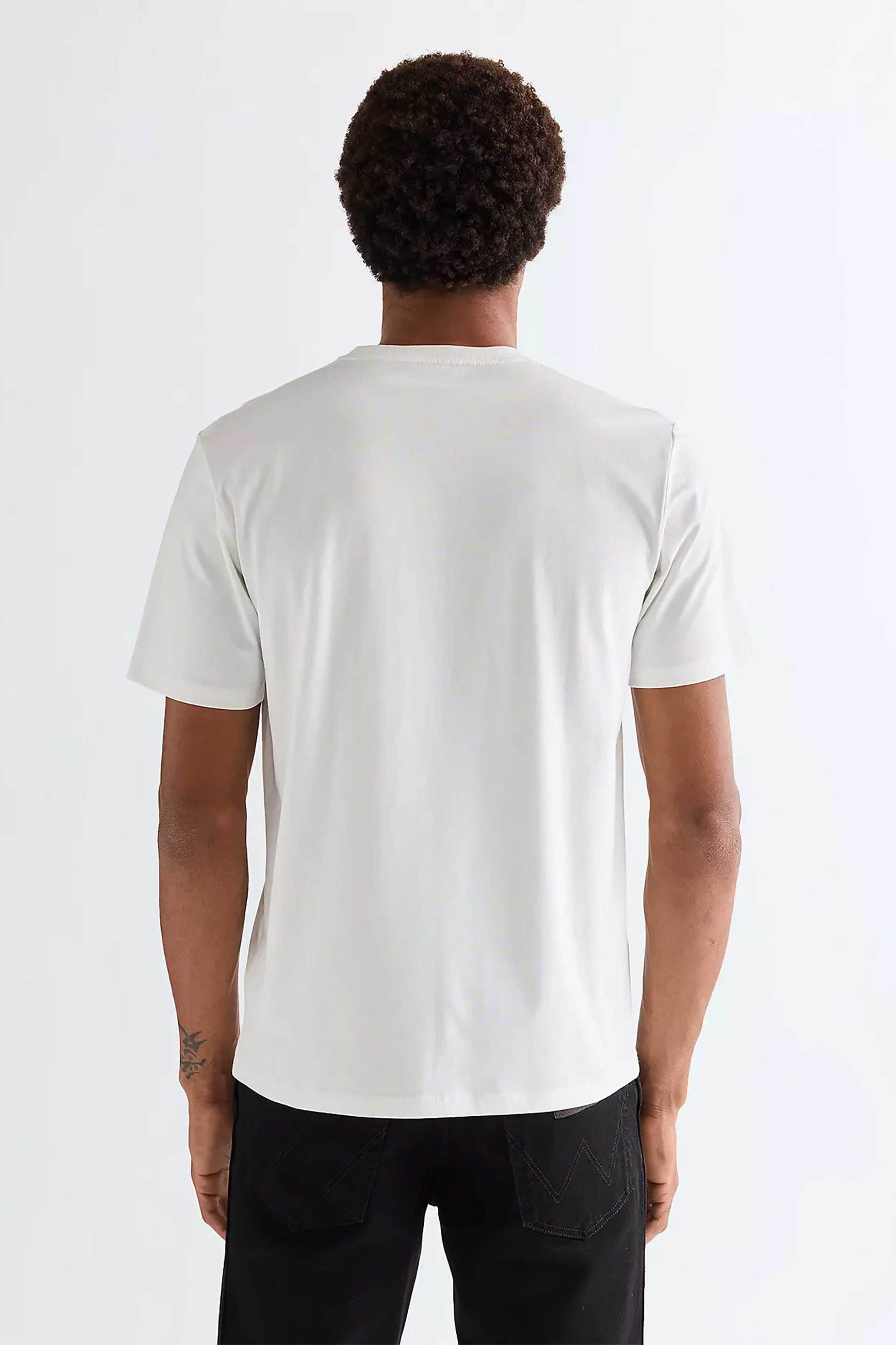 Wrangler Ανδρικό T-Shirt με Print Regular Fit Small Americana - 112377981 Λευκό