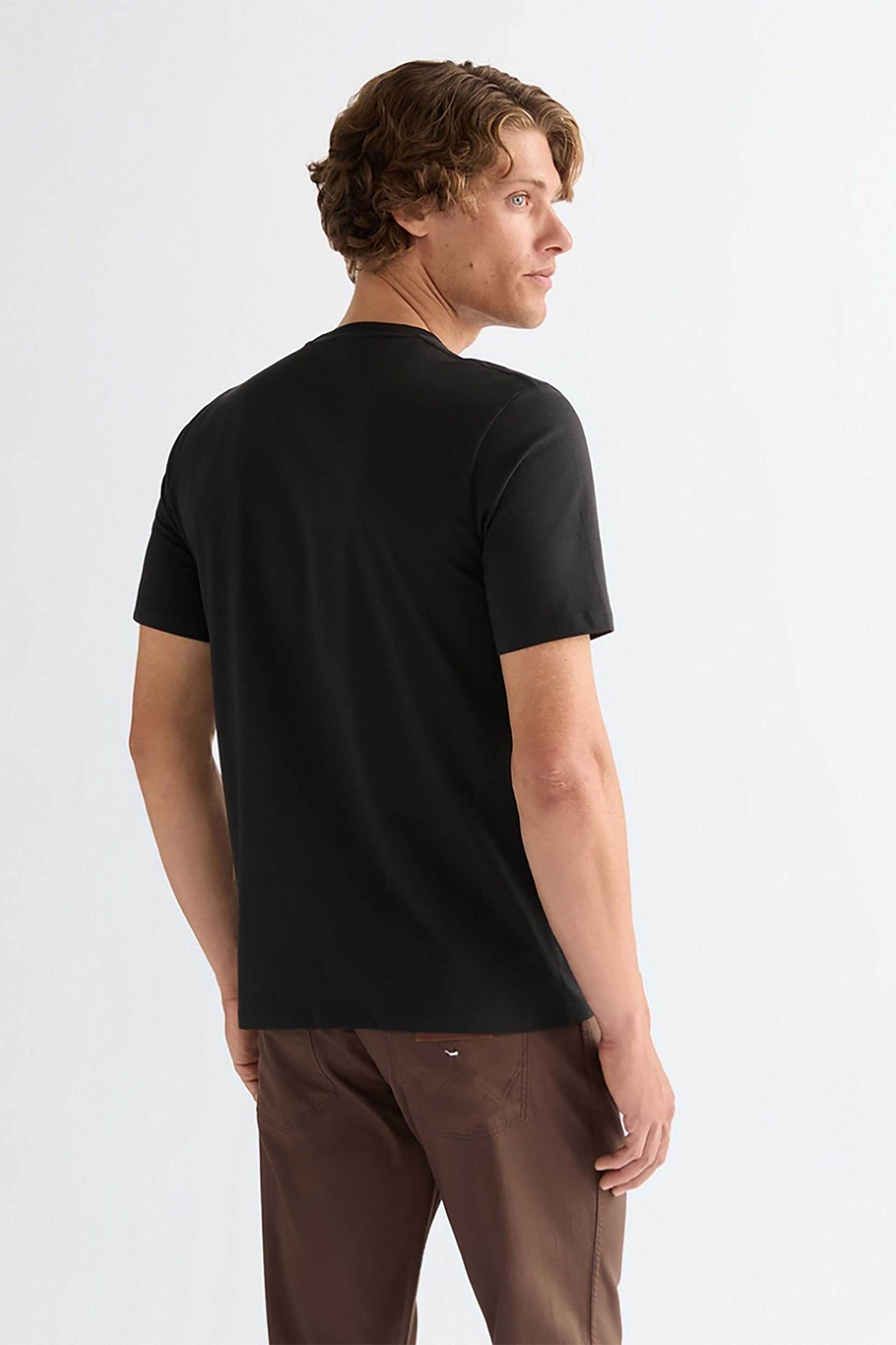 Wrangler Ανδρικό T-Shirt με Print Regular Fit Small Americana - 112377982 Μαύρο