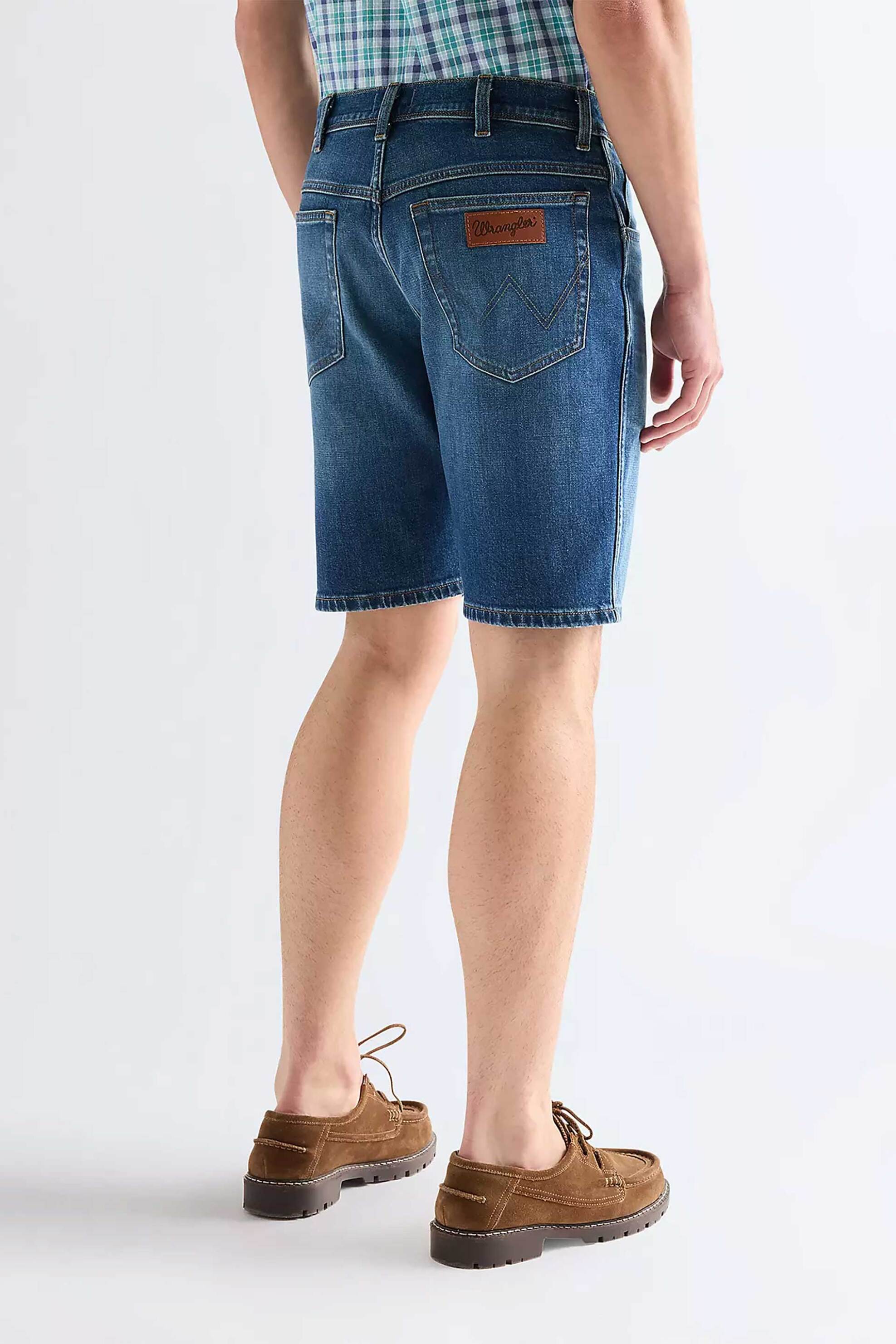 Wrangler Ανδρική Denim Βερμούδα Πεντάτσεπη Regular Fit Texas - 112377789 Blue