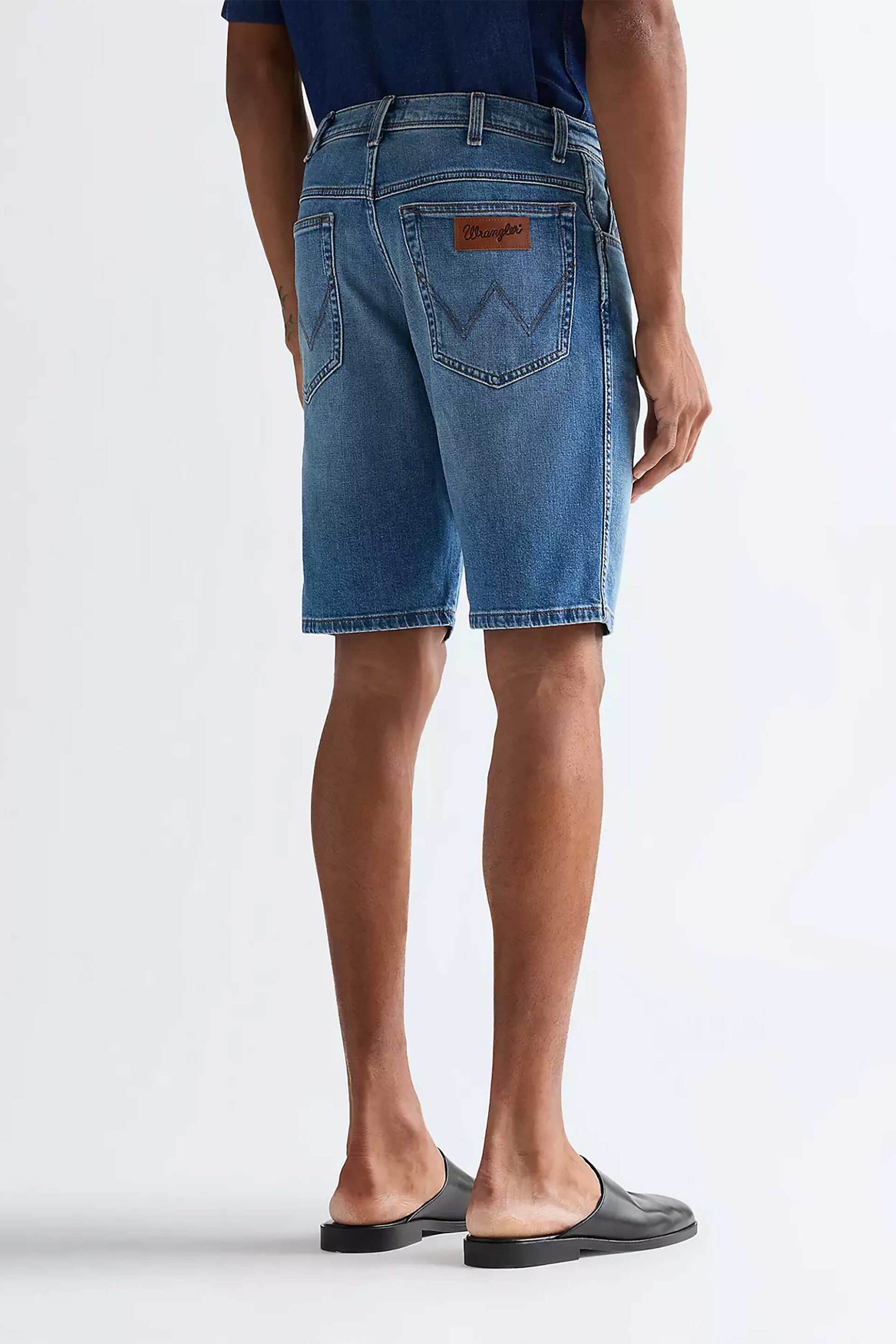 Wrangler Ανδρική Denim Βερμούδα Πεντάτσεπη Regular Fit Texas - 112377790 Blue