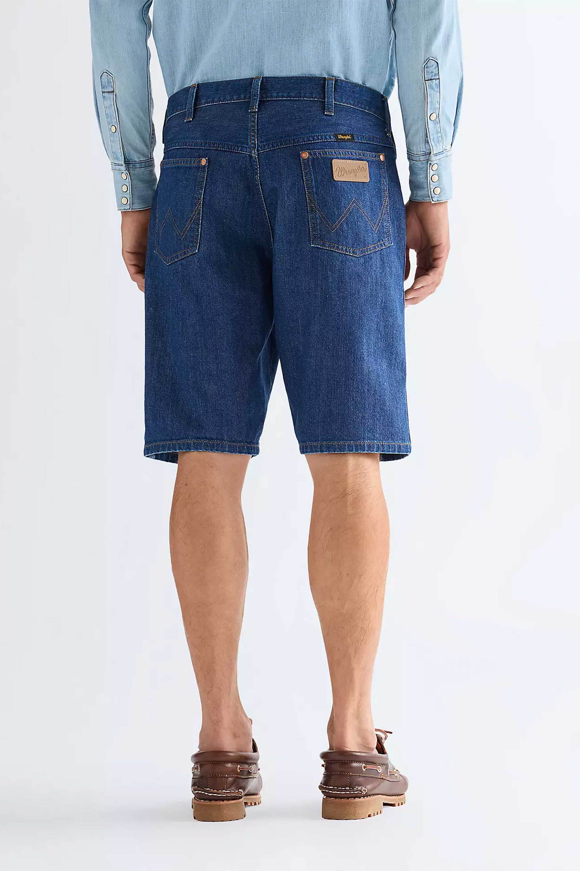 Wrangler Ανδρική Denim Βερμούδα Πεντάτσεπη Regular Fit Cowboy - 112378443 Blue Σκούρο