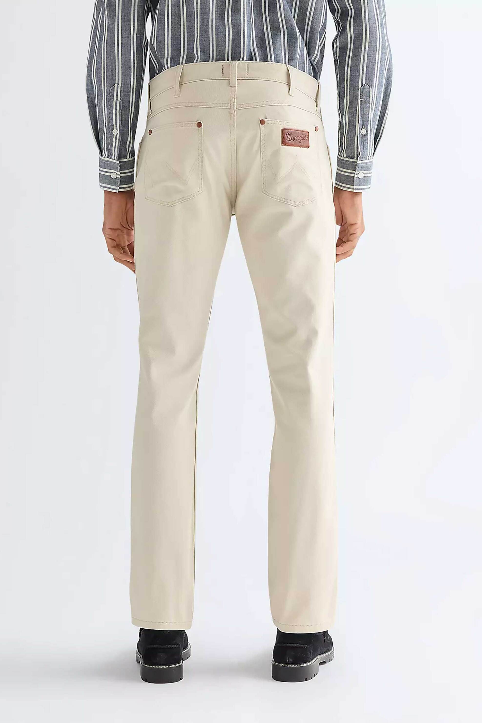 Wrangler Ανδρικό Παντελόνι Πεντάτσεπο Straight Fit Greensboro - 112378995 Μπεζ