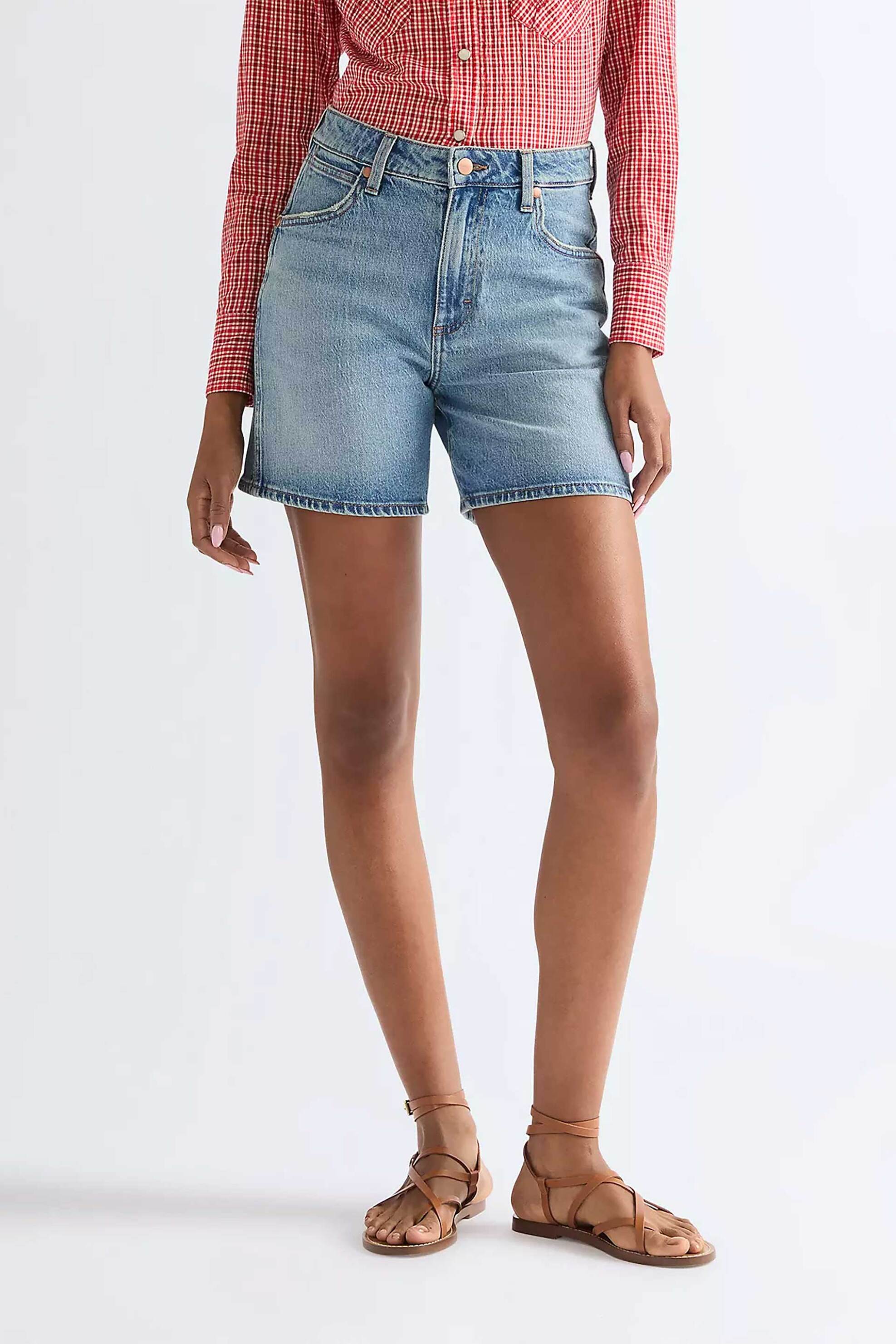 Wrangler® γυναικείο denim σορτς πεντάτσεπο Relaxed Fit 