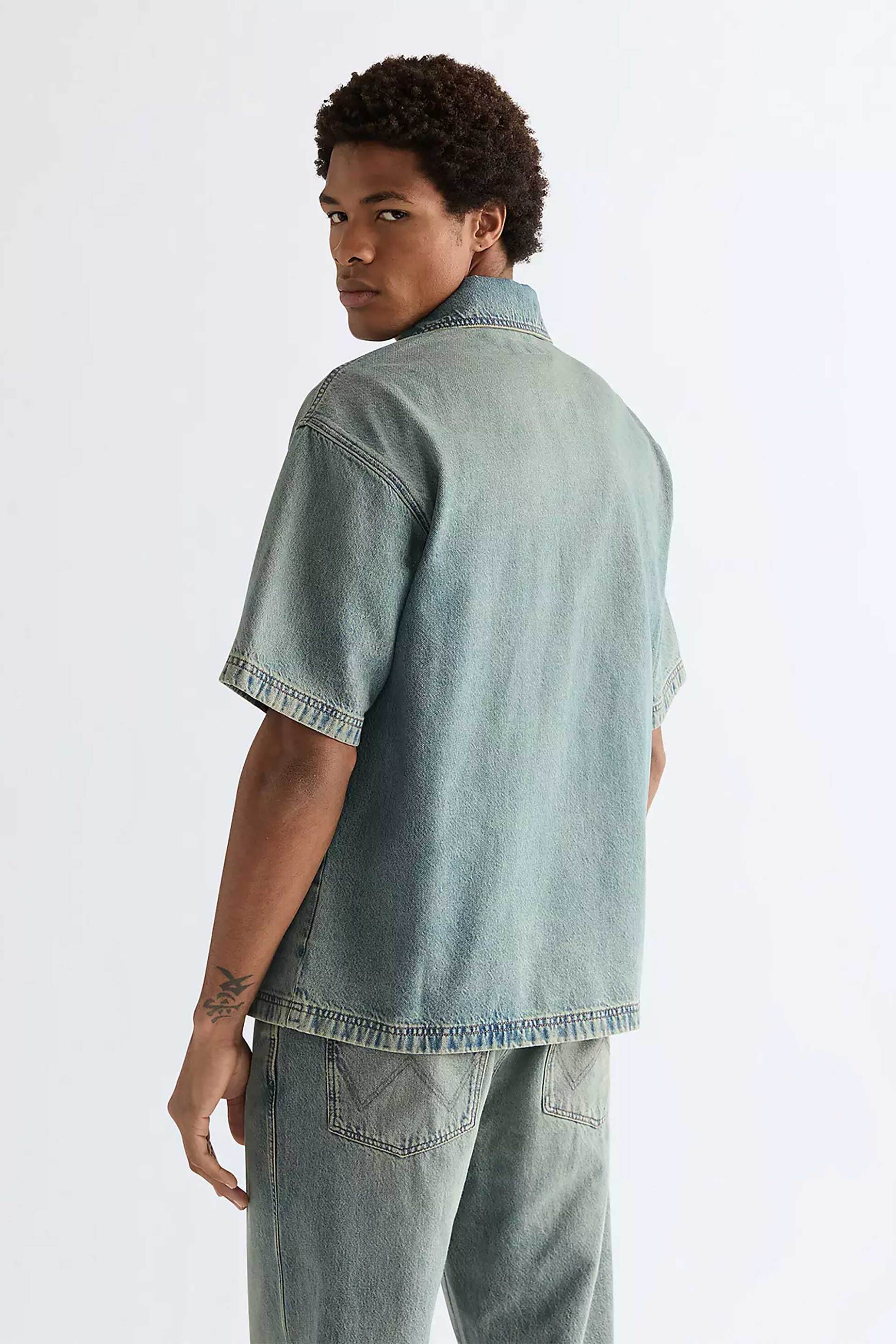 Wrangler Ανδρικό Denim Overshirt Relaxed Fit - 112378122 Blue