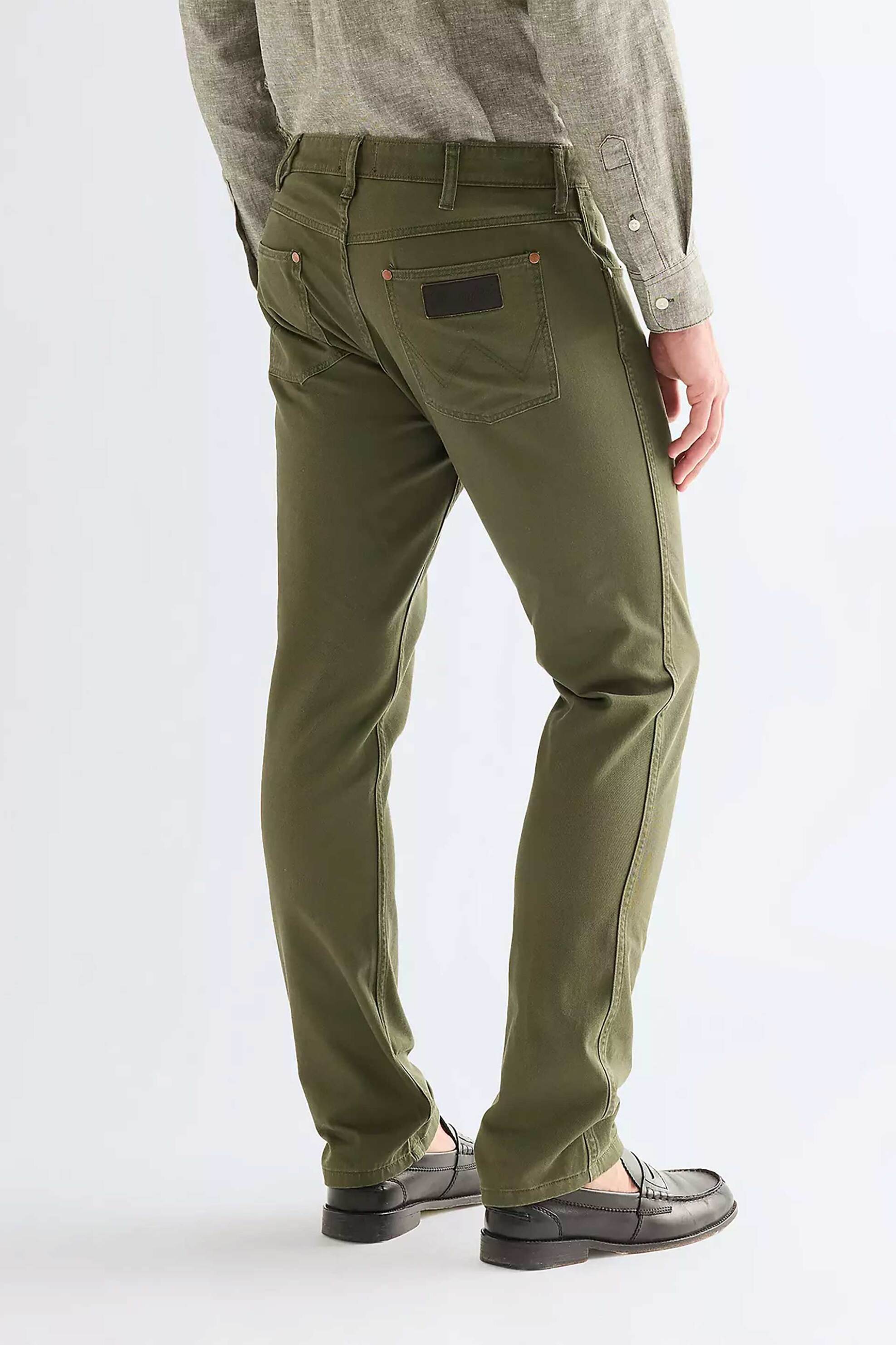 Wrangler Ανδρικό Παντελόνι Πεντάτσεπο Straight Fit Greensboro - 112378997 Χακί