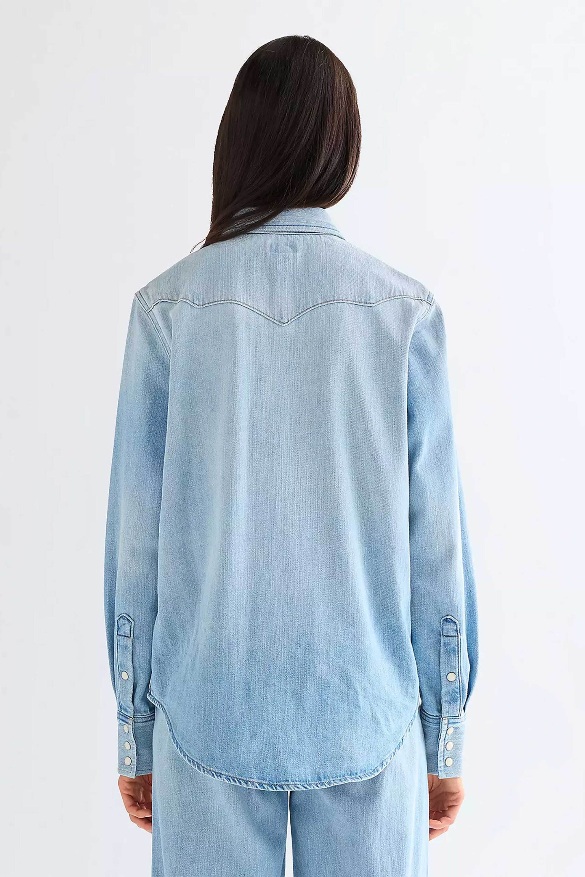 Wrangler Γυναικείο Πουκάμισο με Τσέπες Regular Fit - 112378146 Denim Blue Ανοιχτό