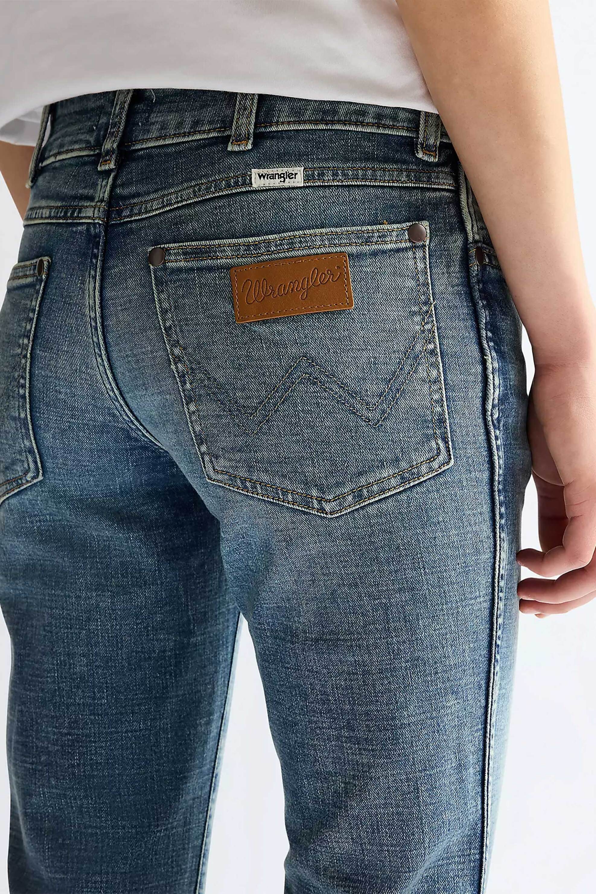 Wrangler Γυναικείο Τζιν Παντελόνι Πεντάτσεπο Slim Bootcut Bold - 112371209 Denim Blue