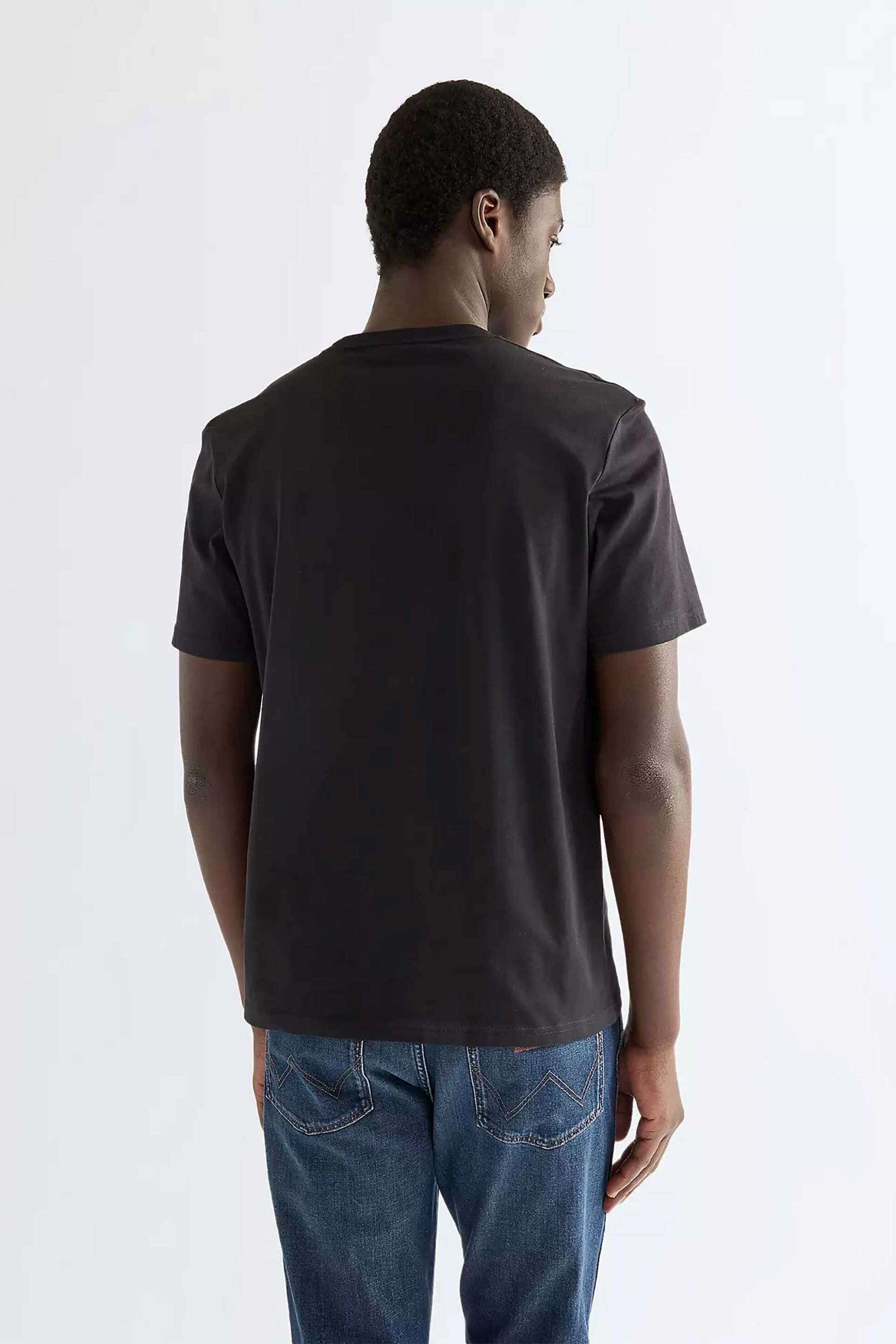 Wrangler Ανδρικό T-Shirt με Print Regular Fit Americana - 112387021 Μαύρο