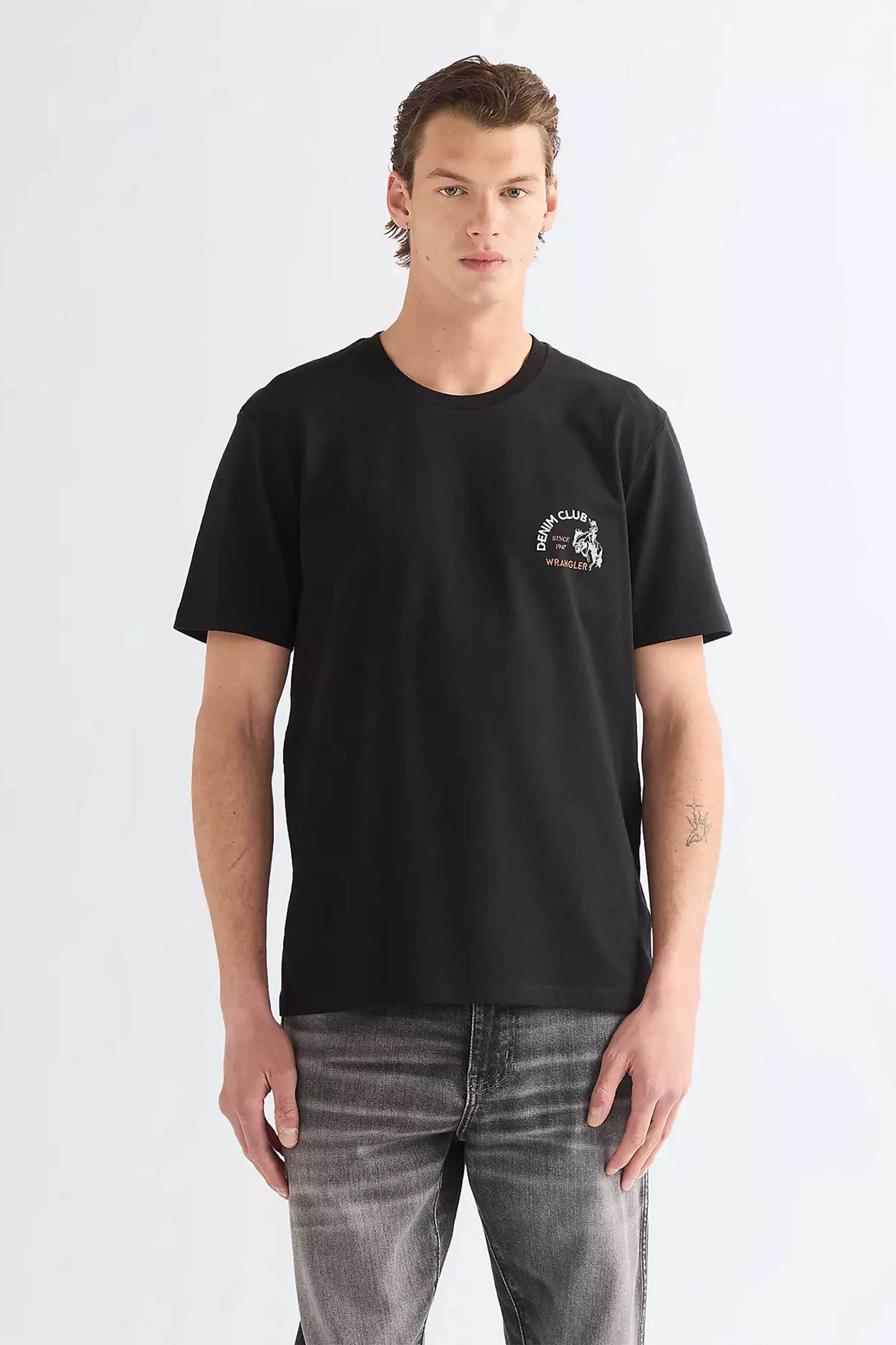 Wrangler® ανδρικό T-shirt με λογότυπο Regular Fit "Small Graphic" - 112387028 Μαύρο