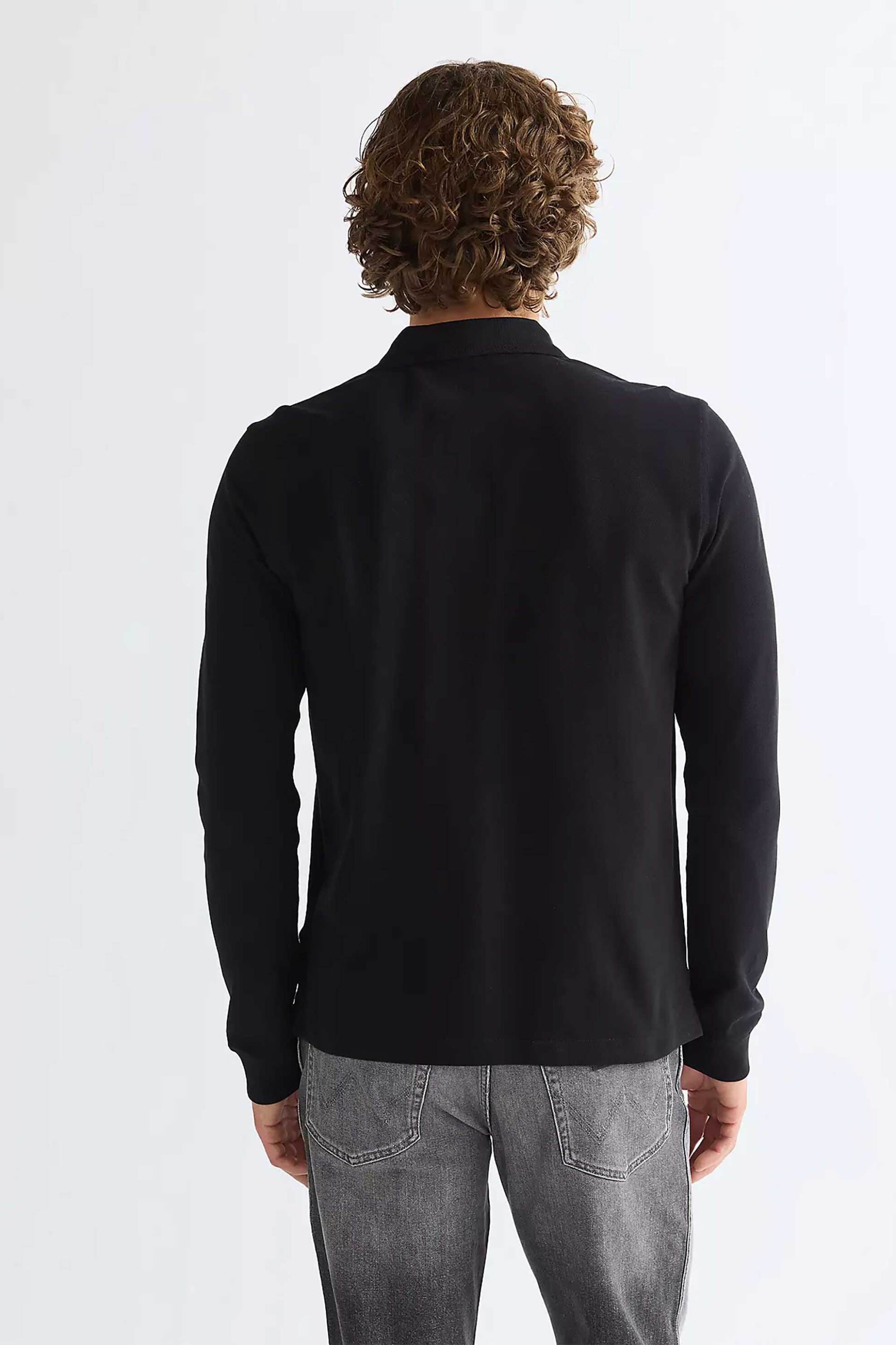Wrangler Ανδρική Μπλούζα Πόλο με Λογότυπο Regular Fit - 112387207 Μαύρο