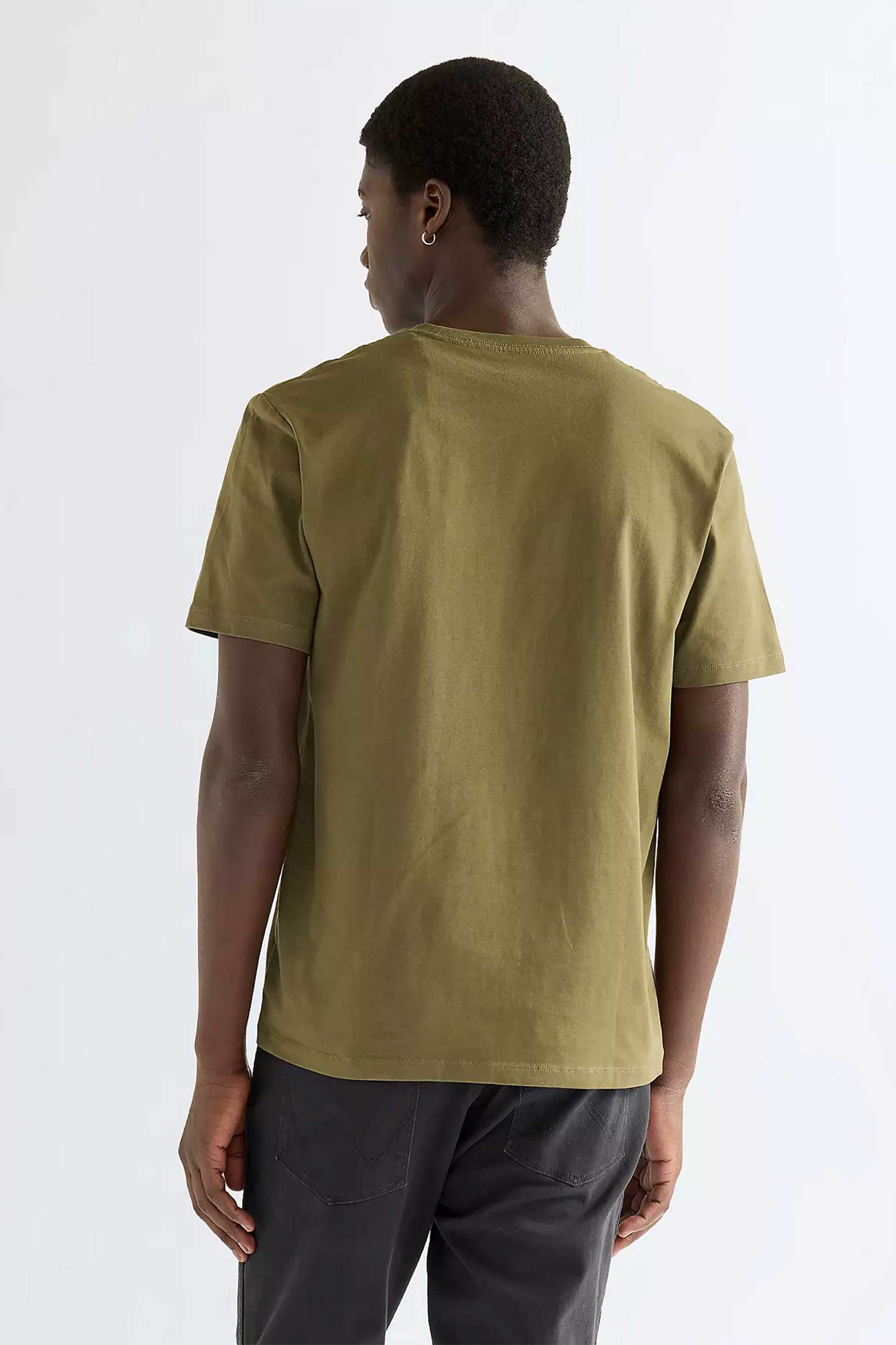 Wrangler Ανδρικό T-Shirt με Λογότυπο Regular Fit Small Graphic - 112387031 Λαδί