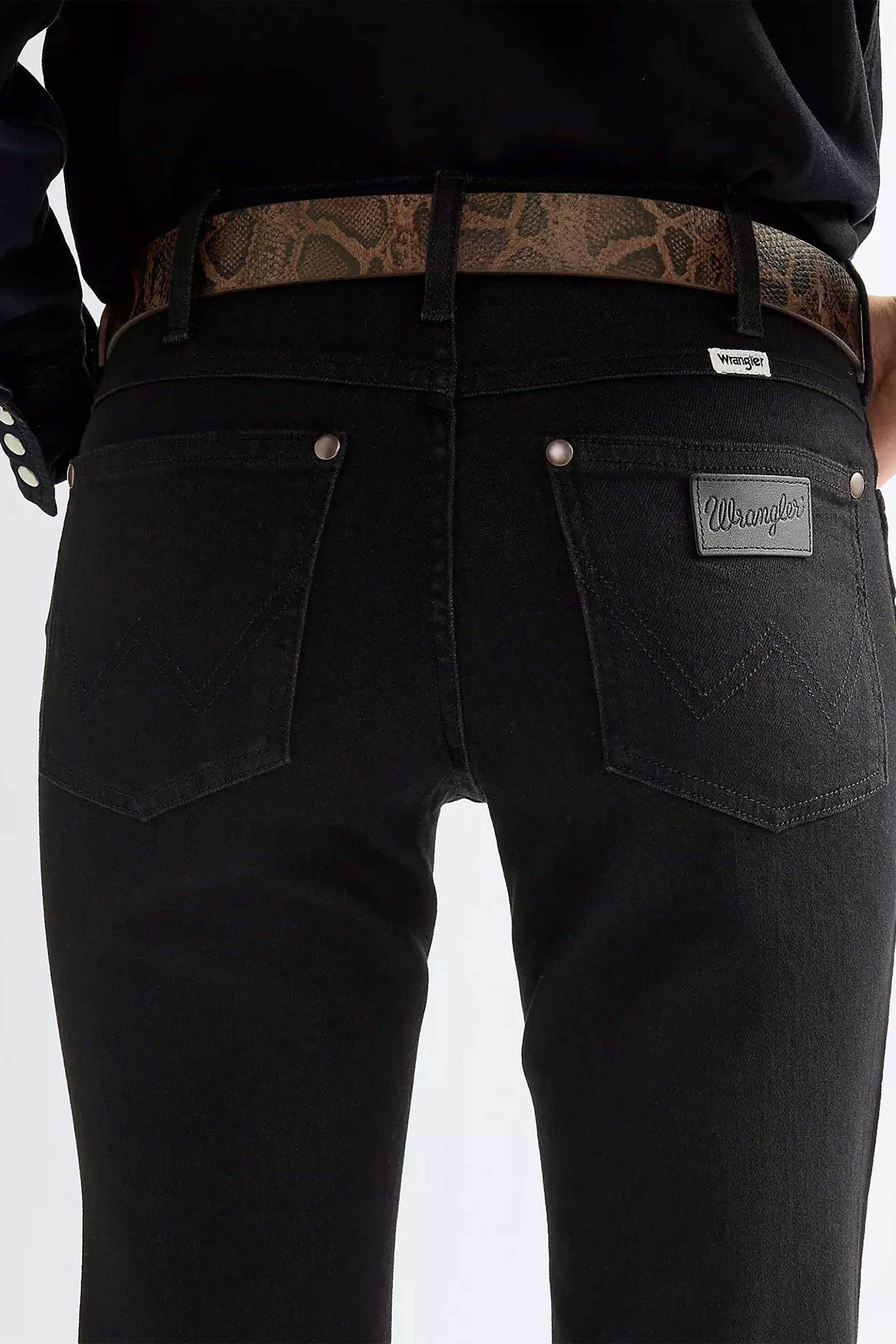 Wrangler Unisex Δερμάτινη Ζώνη με Snake Print - 112387413 Καφέ Σκούρο