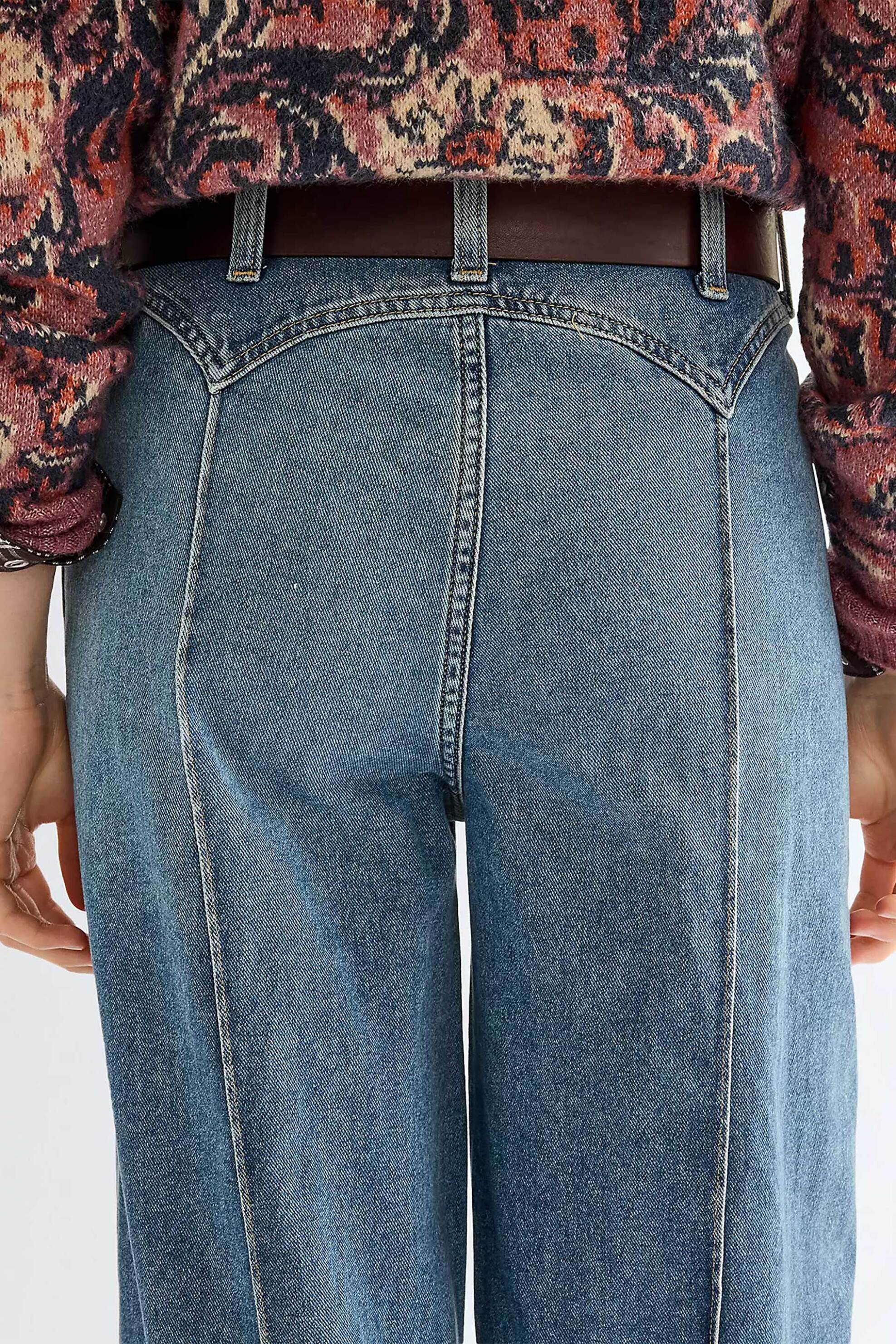 Wrangler® γυναικεία δερμάτινη ζώνη με οβάλ χρυσή μεταλλική αγκράφα - 112387414 Καφέ