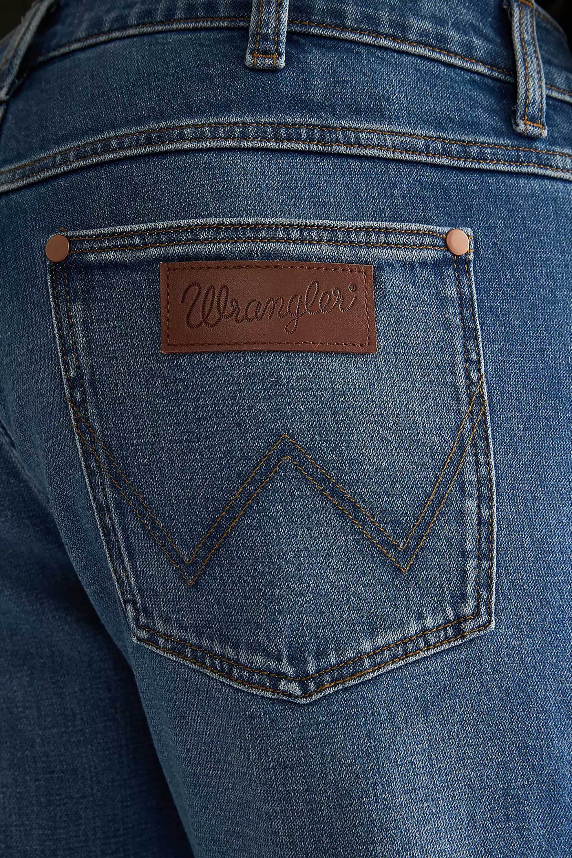Wrangler Ανδρικό Τζιν Παντελόνι Πεντάτσεπο Straight Fit Greensboro - 112386850 Denim Blue