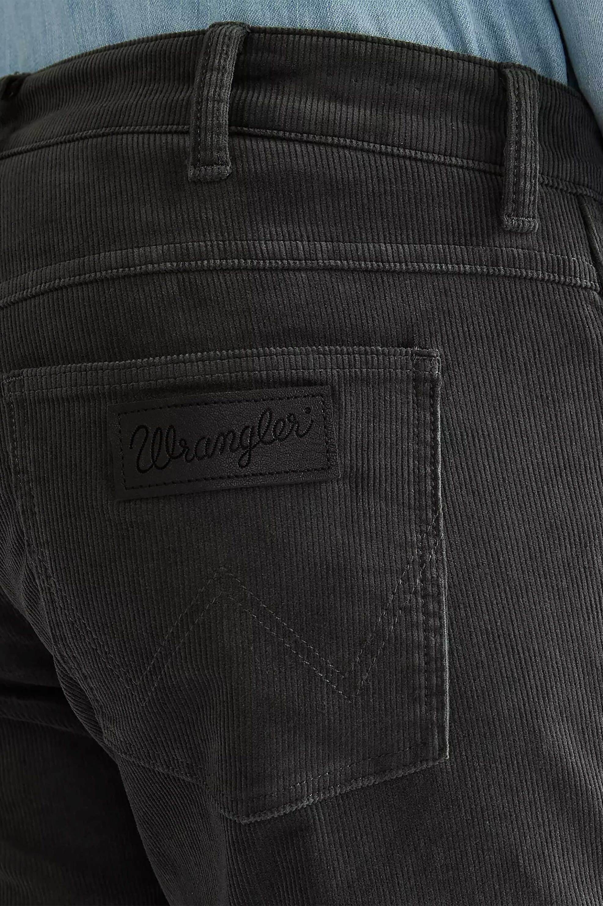 Wrangler Ανδρικό Κοτλέ Παντελόνι Πεντάτσεπο Straight Fit Greensboro - 112386857 Ανθρακί