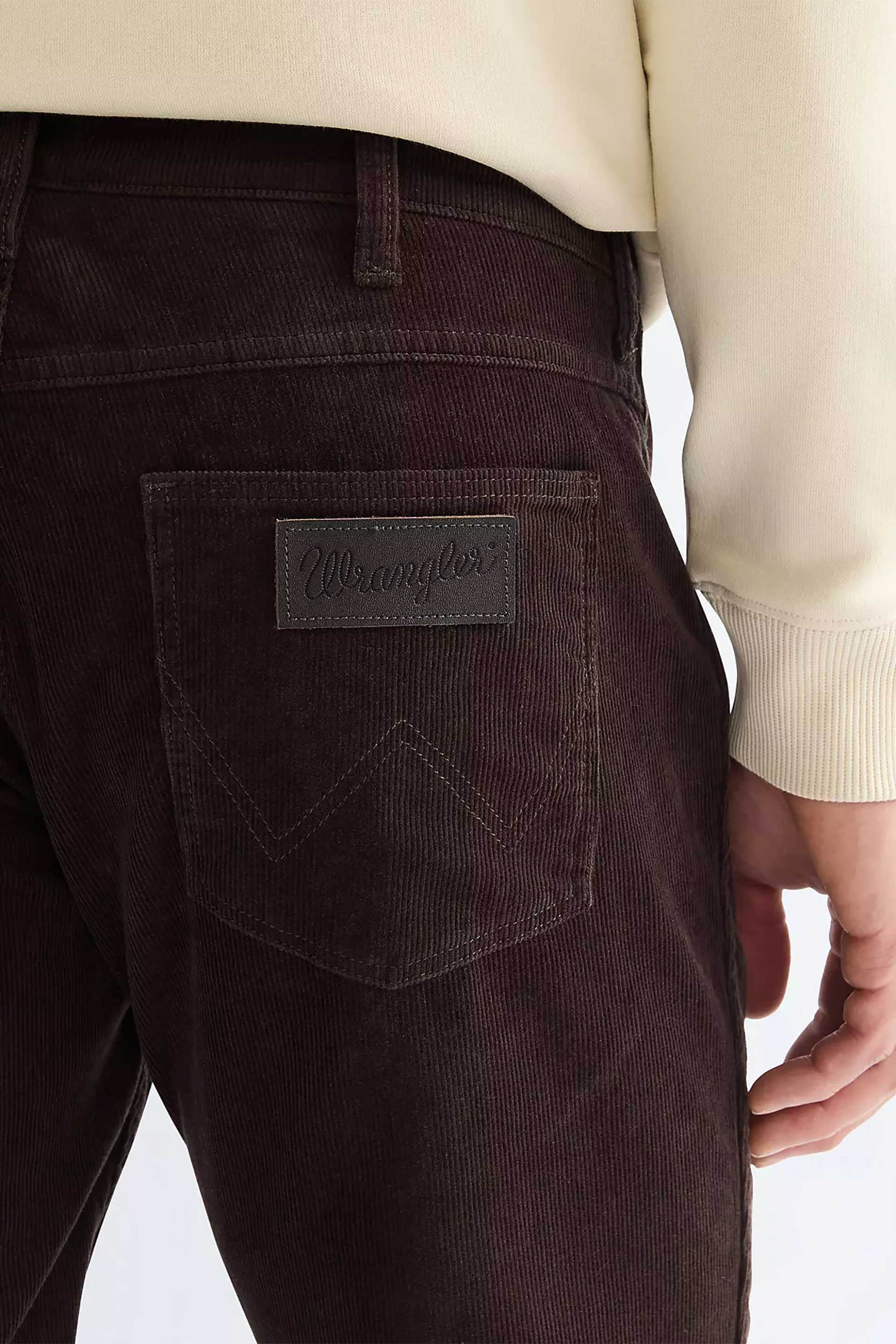Wrangler Ανδρικό Κοτλέ Παντελόνι Πεντάτσεπο Straight Fit Greensboro - 112386859 Καφέ