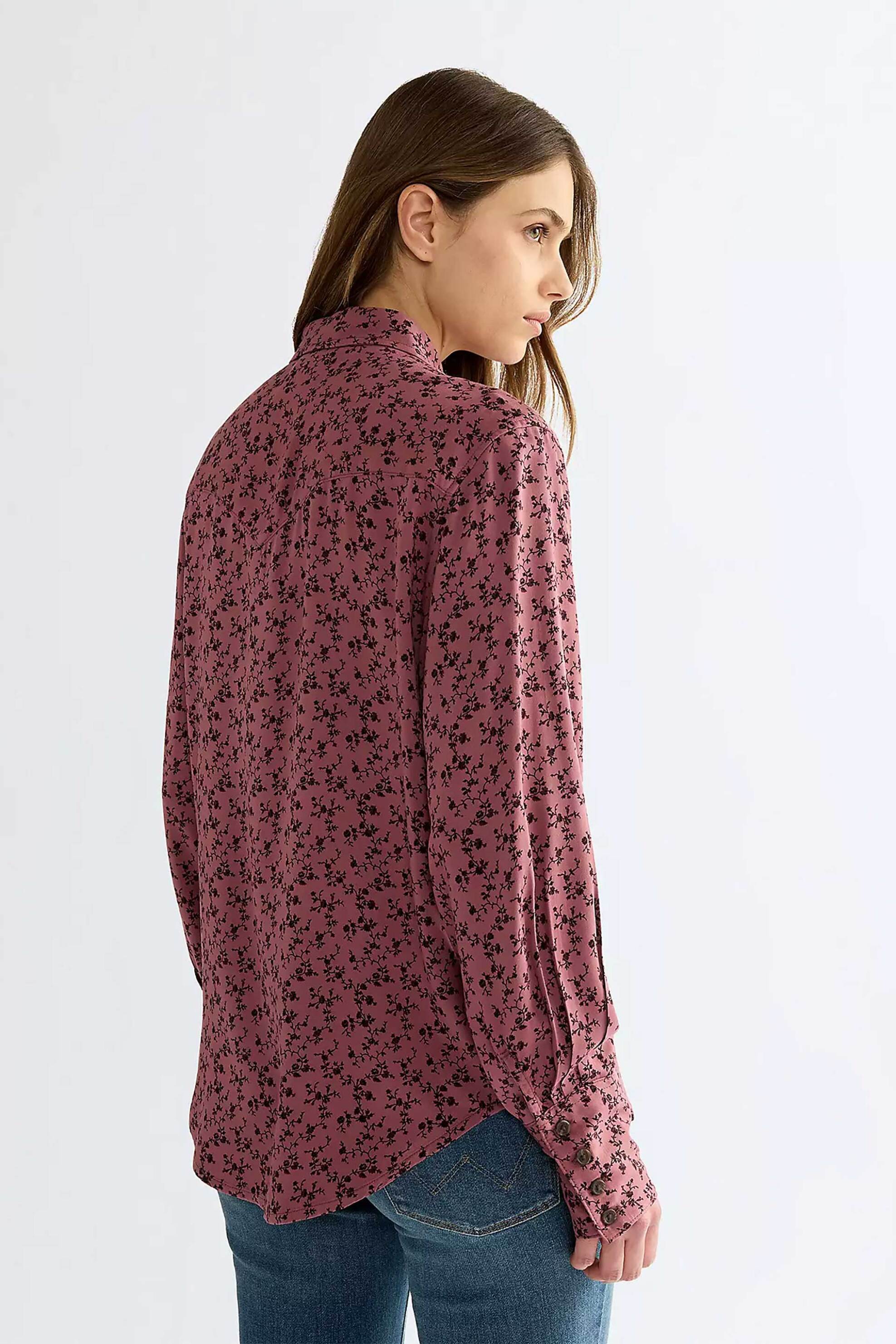 Wrangler Γυναικείο Πουκάμισο με All-Over Print Regular Fit - 112386786 Ροζ Persian