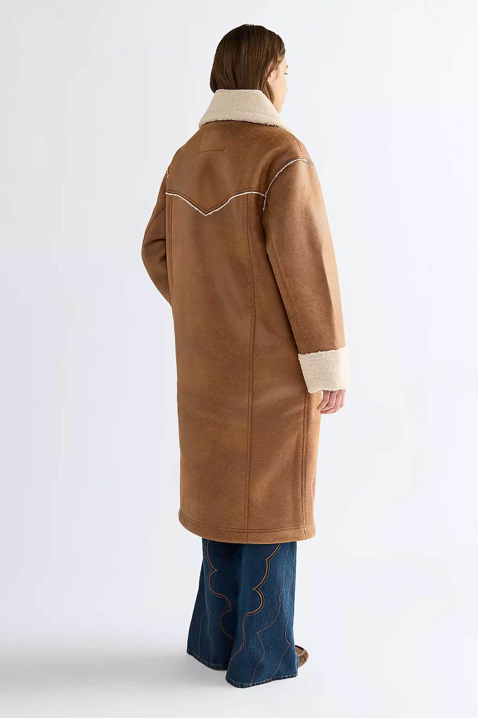 WRANGLER Wrangler® γυναικείο παλτό με μπουκλέ λεπτομέρειες Relaxed Fit "Wrange" - 112387286 Ταμπά - 4